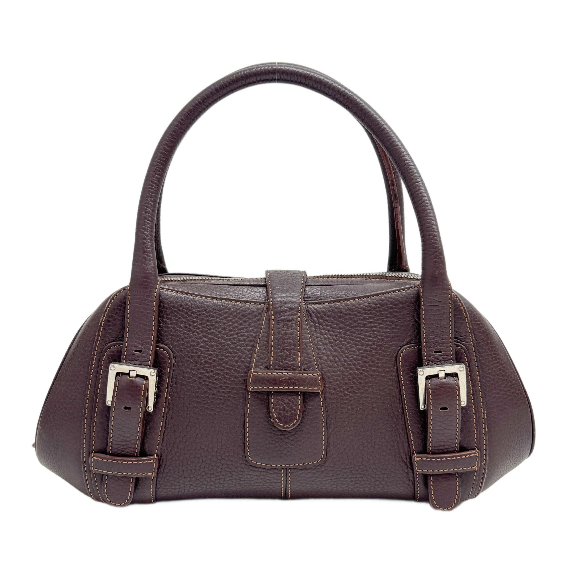 Senda Brown Leather Shoulder Bag