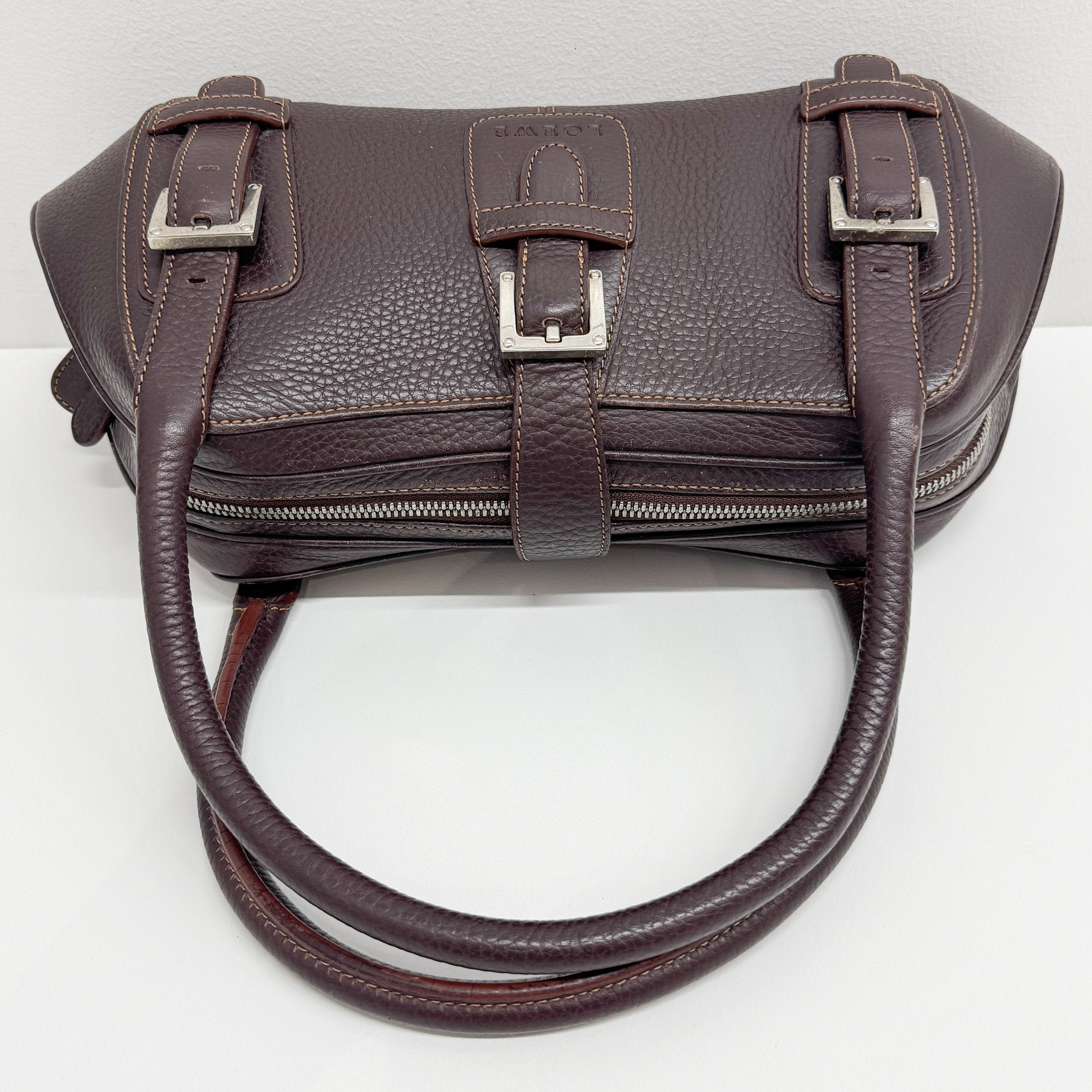 Senda Brown Leather Shoulder Bag
