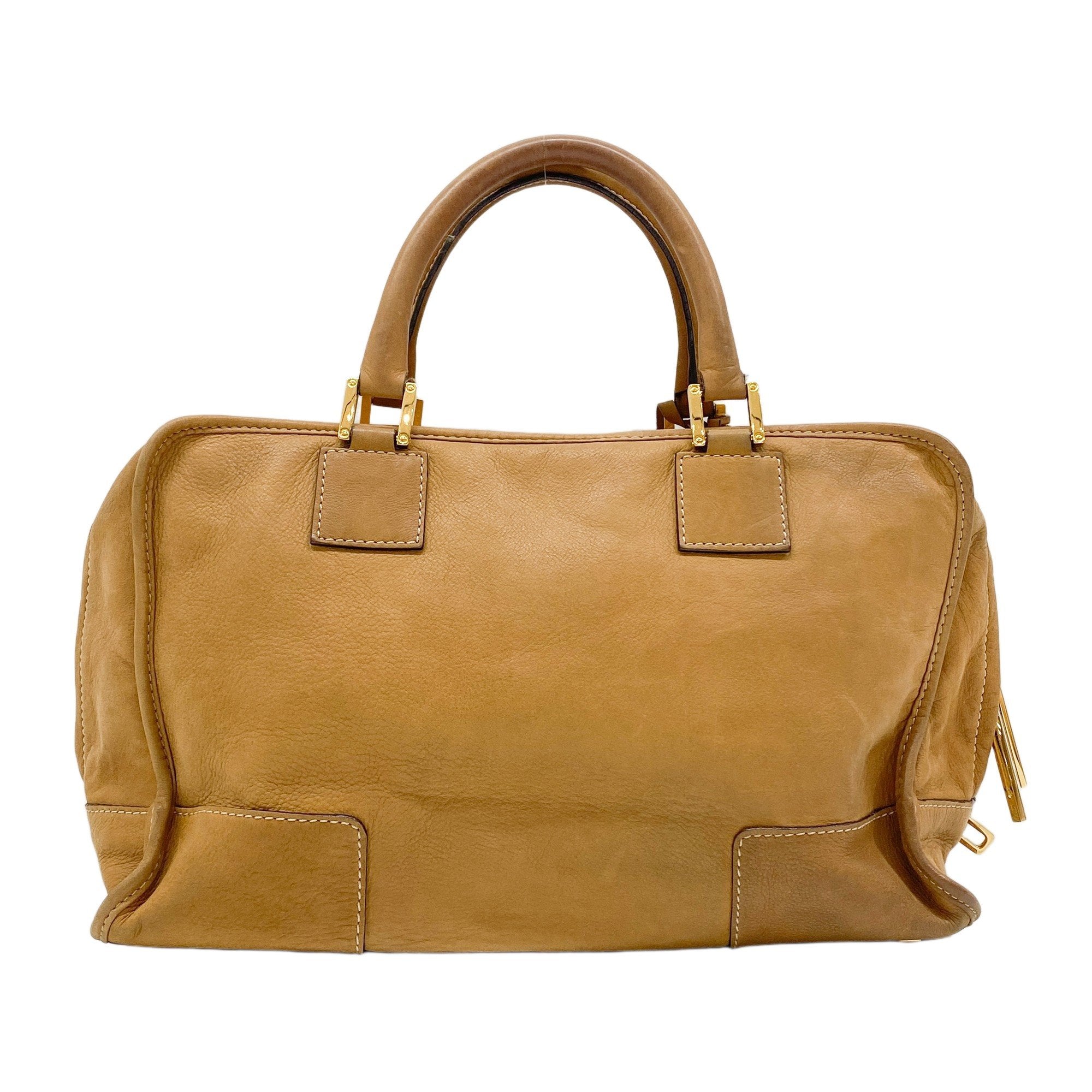 Amazona Brown Leather Hand Bag