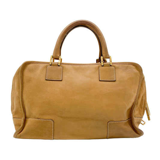 Amazona Brown Leather Hand Bag