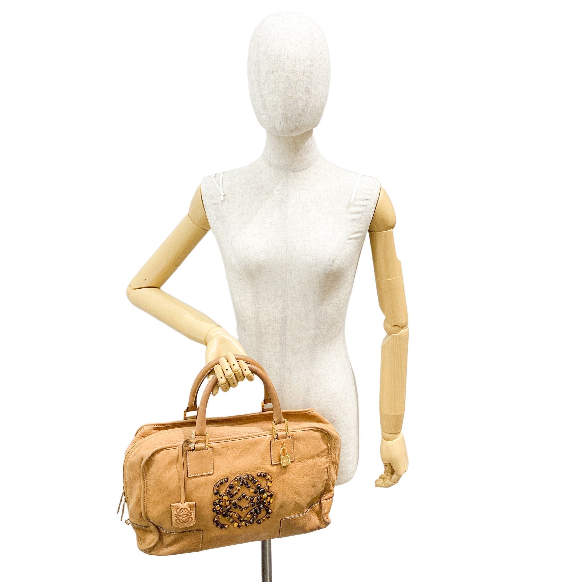 Amazona Brown Leather Hand Bag