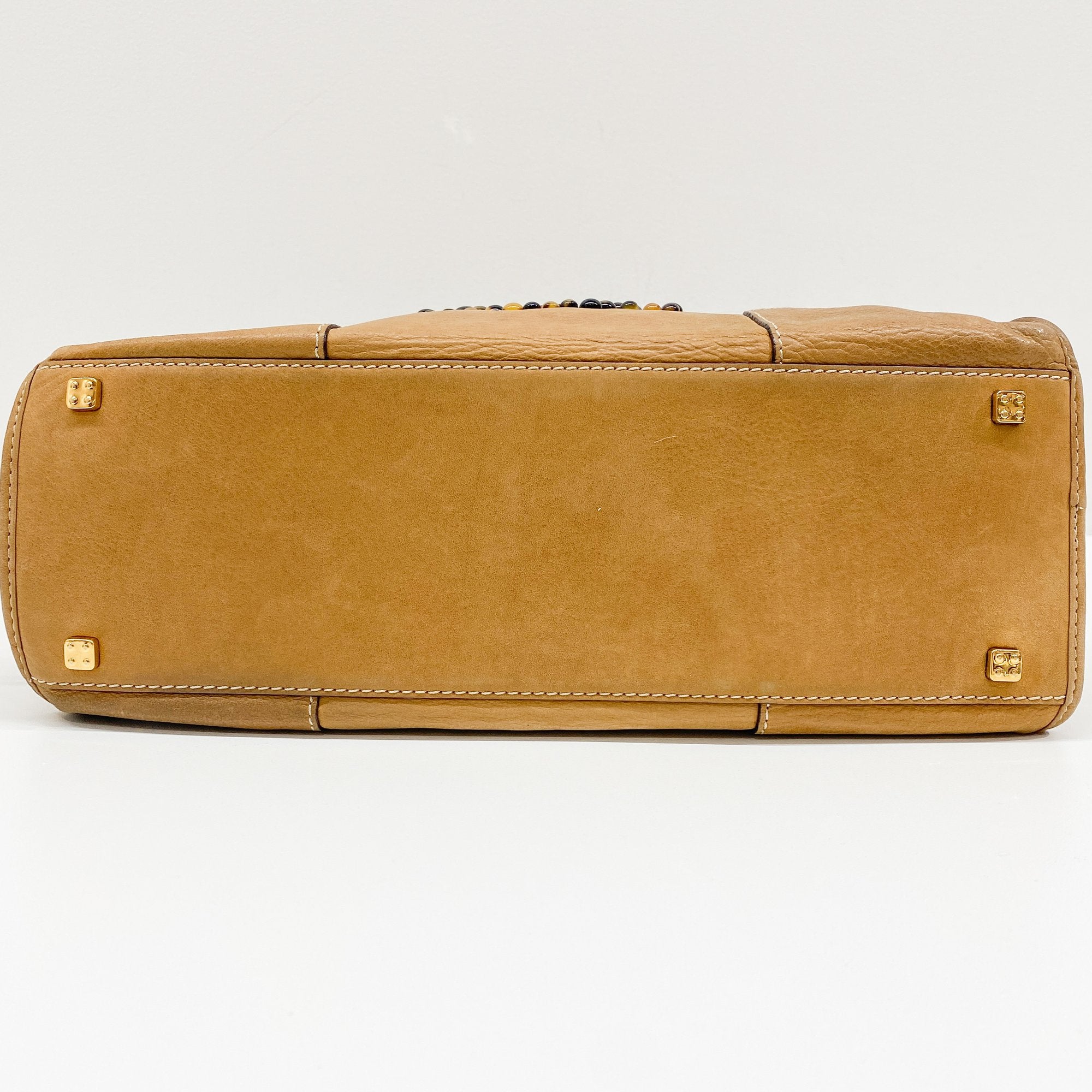 Amazona Brown Leather Hand Bag