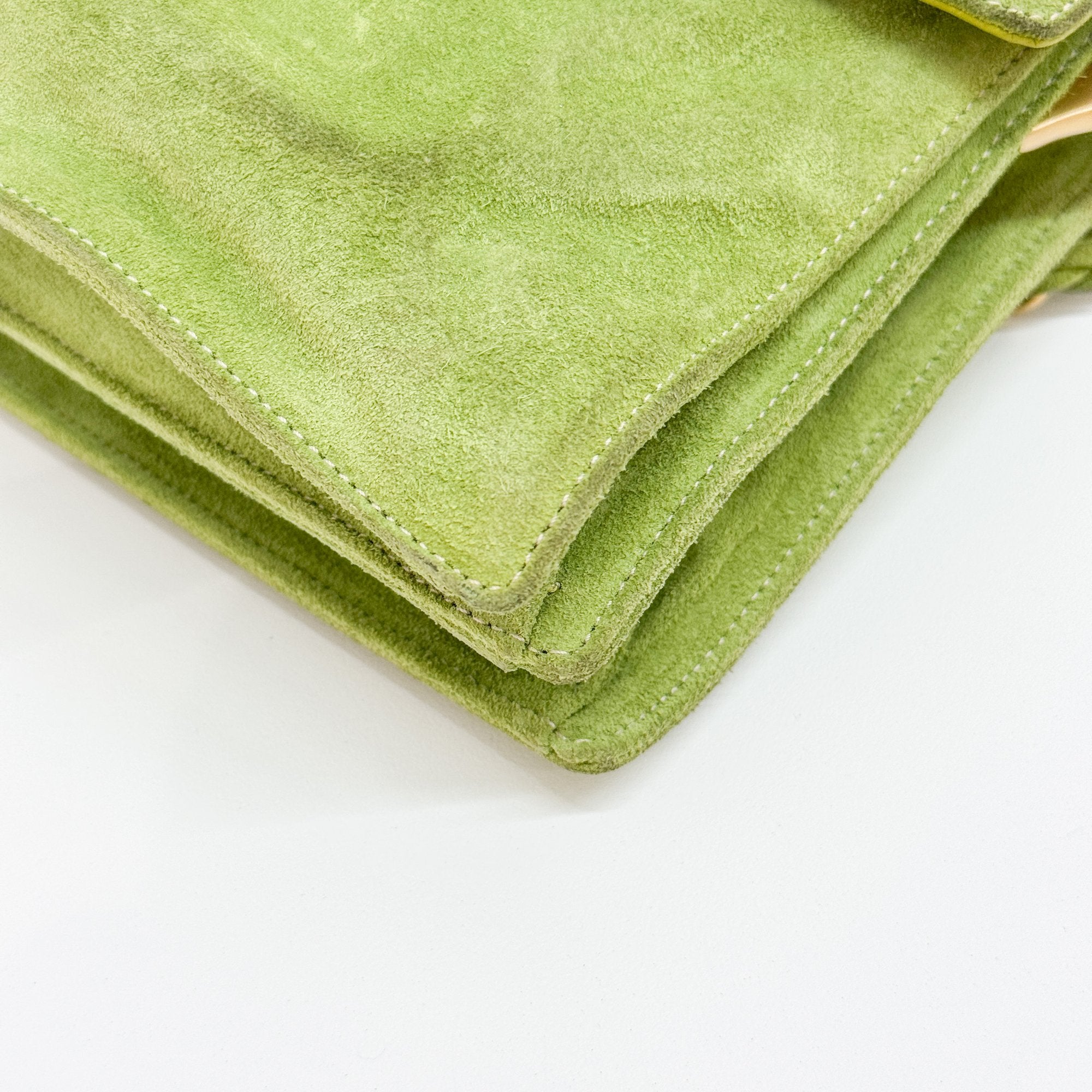 Green Suede Shoulder Bag