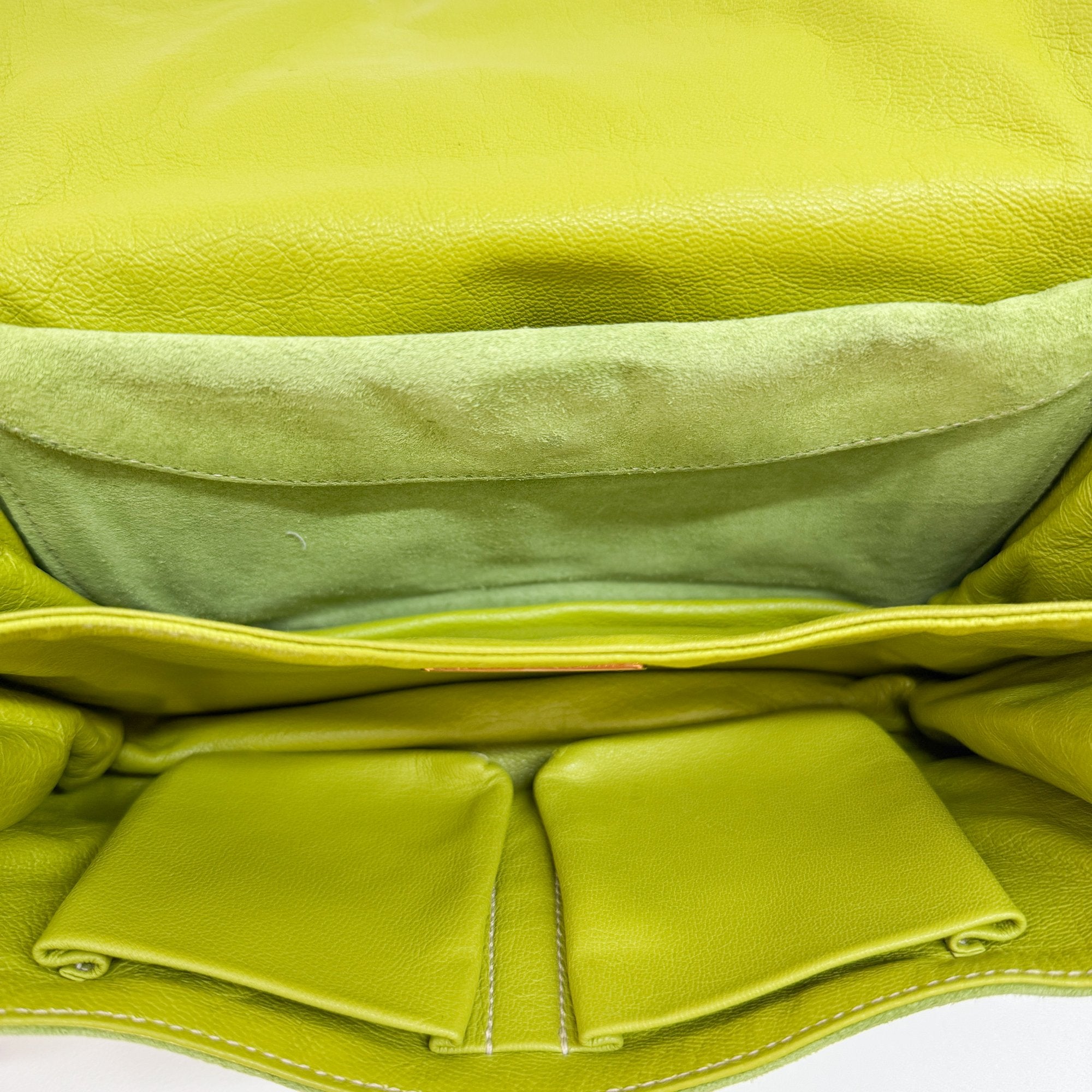 Green Suede Shoulder Bag