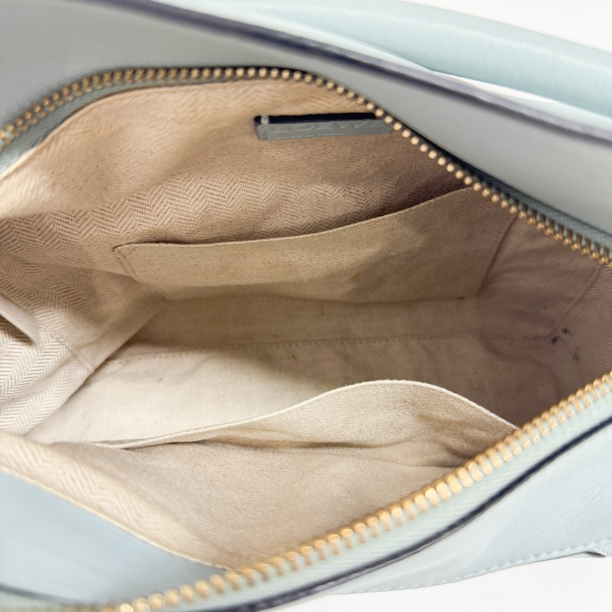 Puzzle Turquoise Leather Two Way Bag