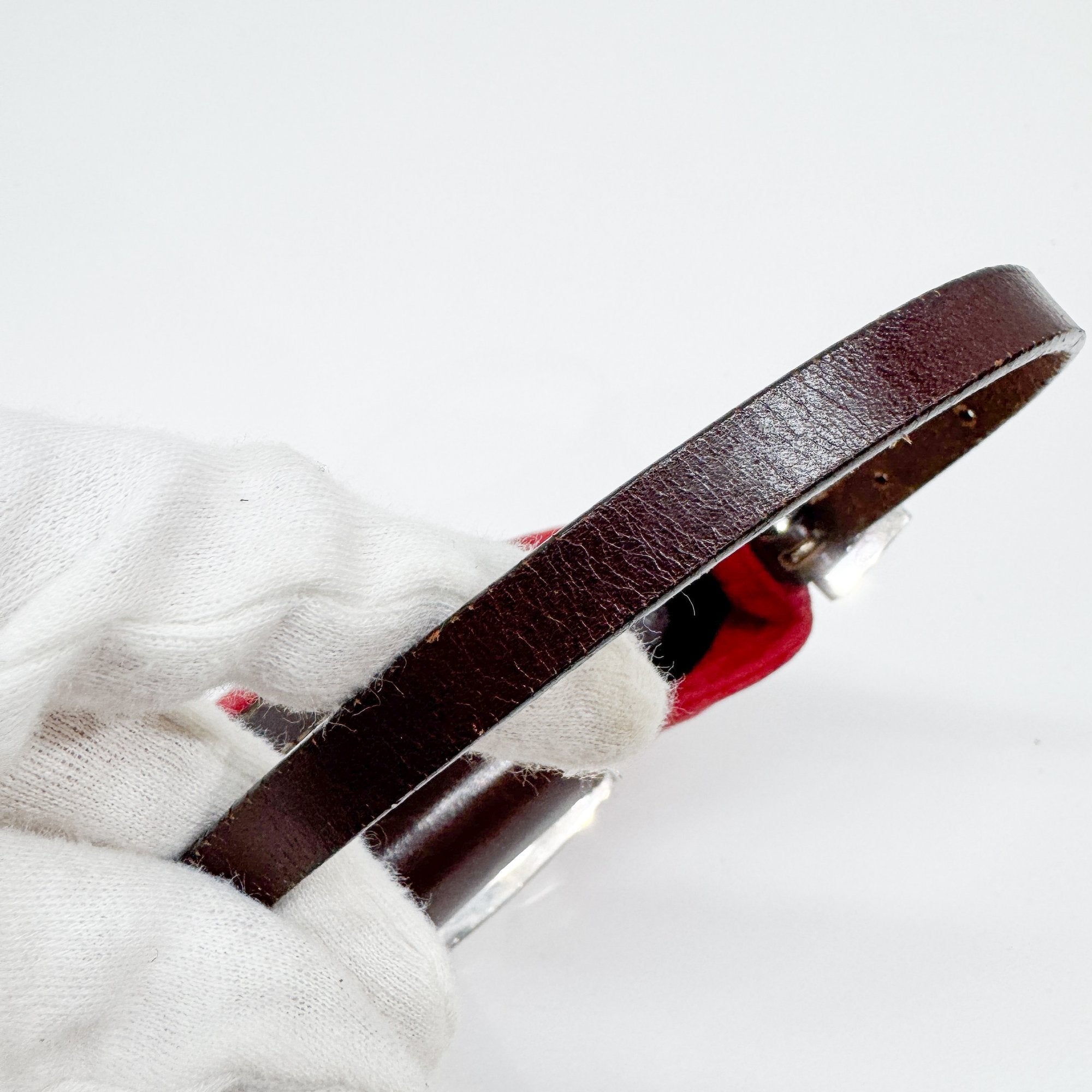 Mini Croissant Red Suede Hand Bag