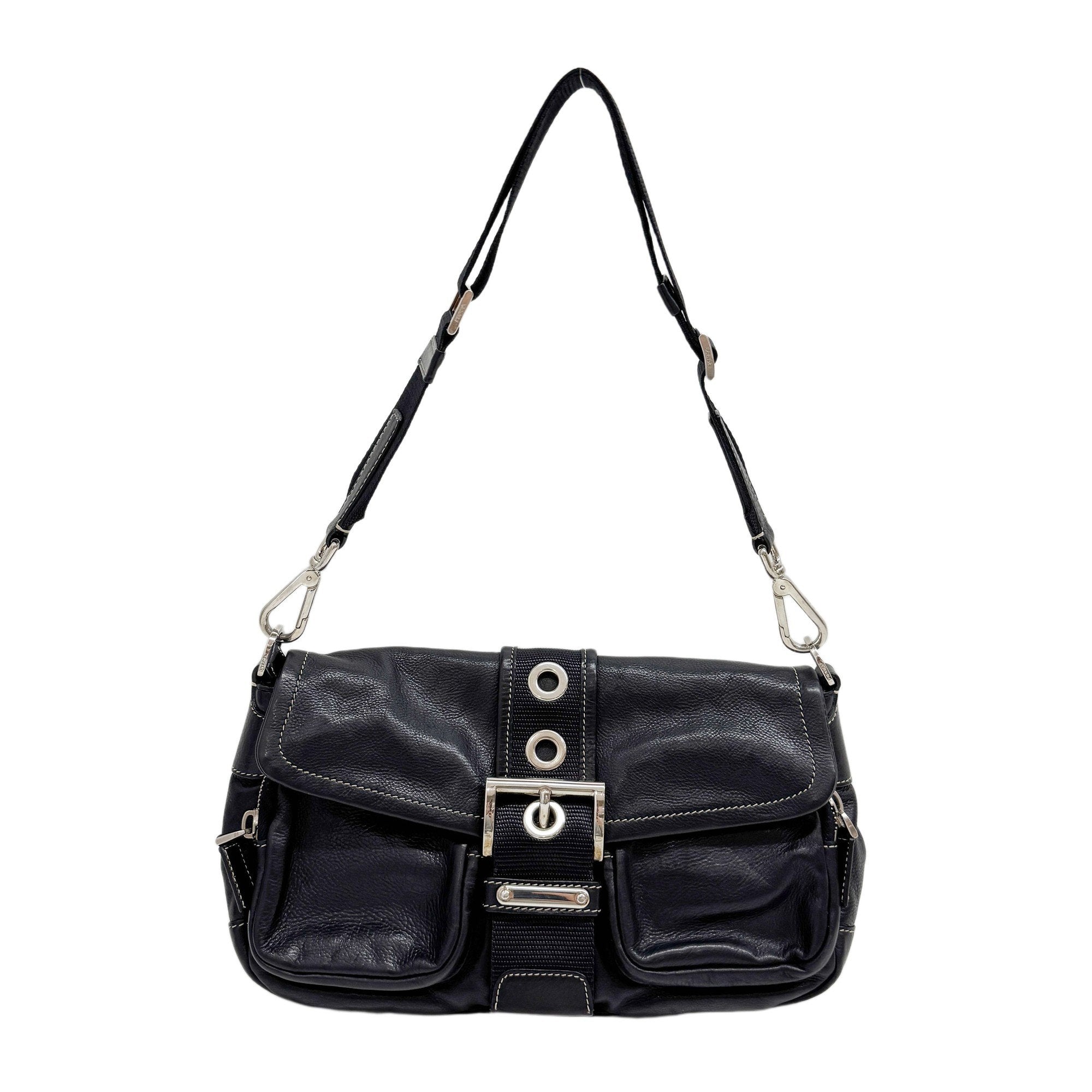 Black Leather Shoulder Bag