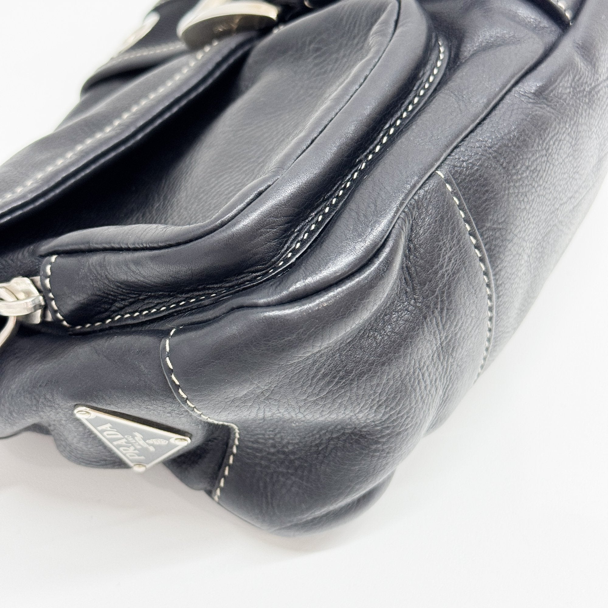 Black Leather Shoulder Bag