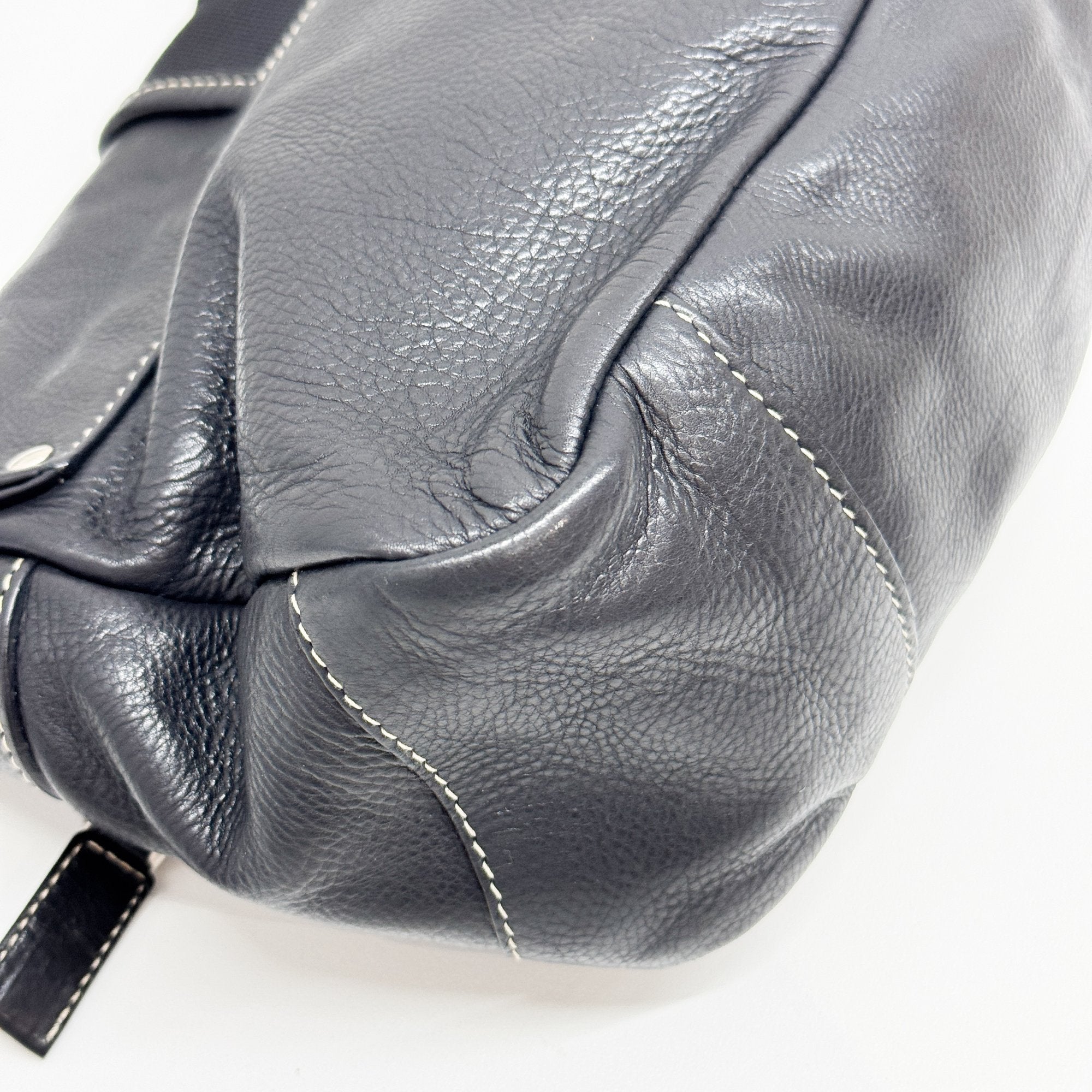 Black Leather Shoulder Bag