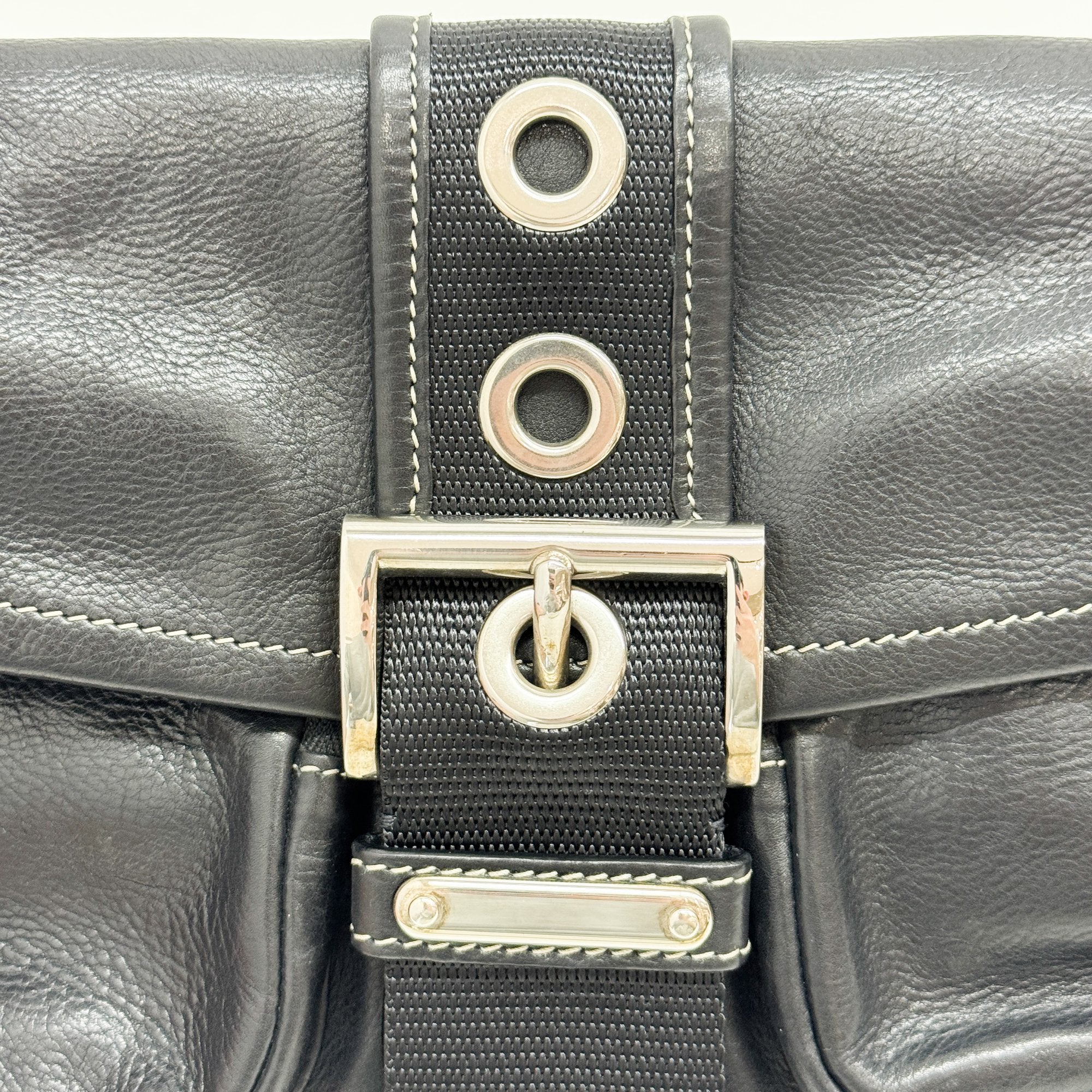Black Leather Shoulder Bag