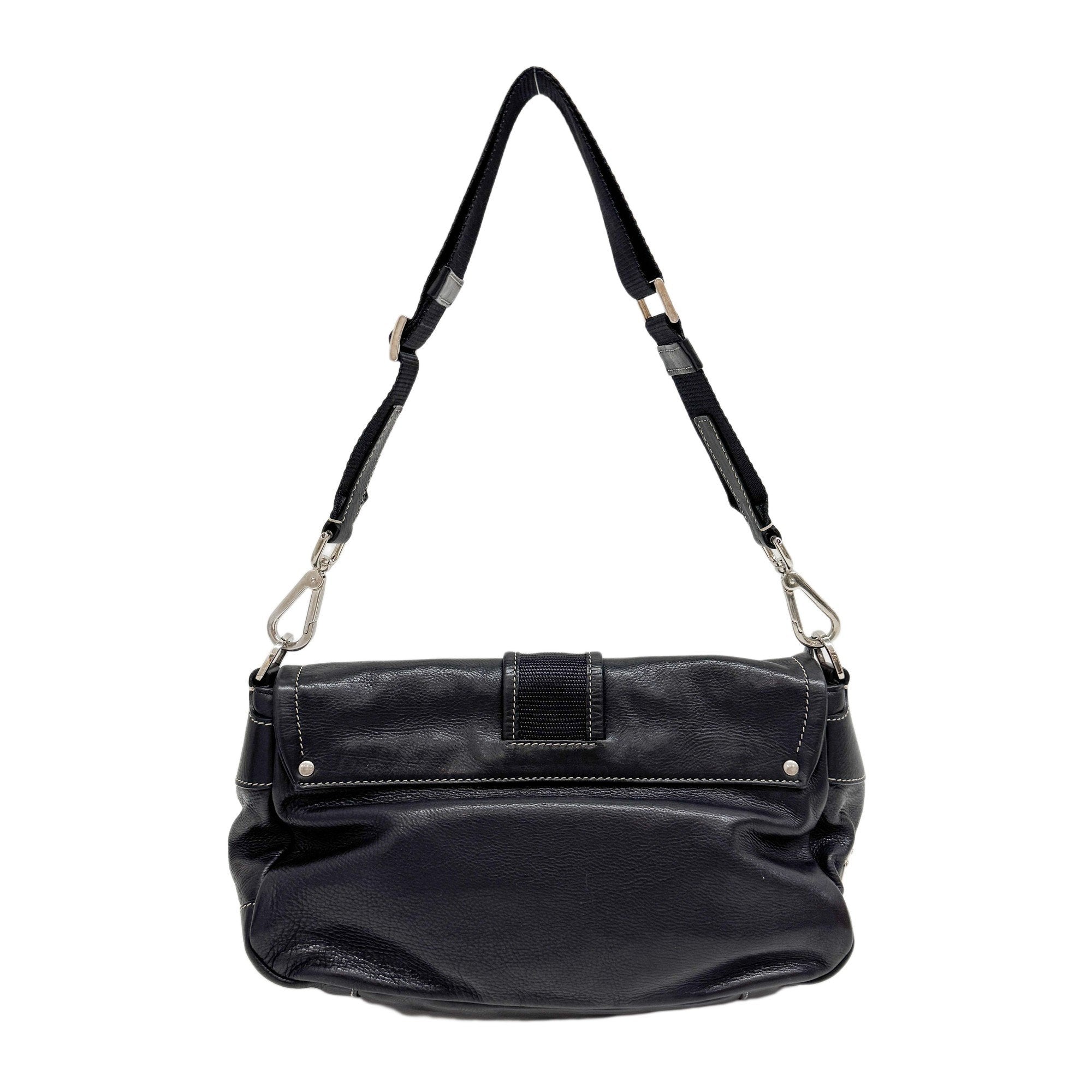 Black Leather Shoulder Bag