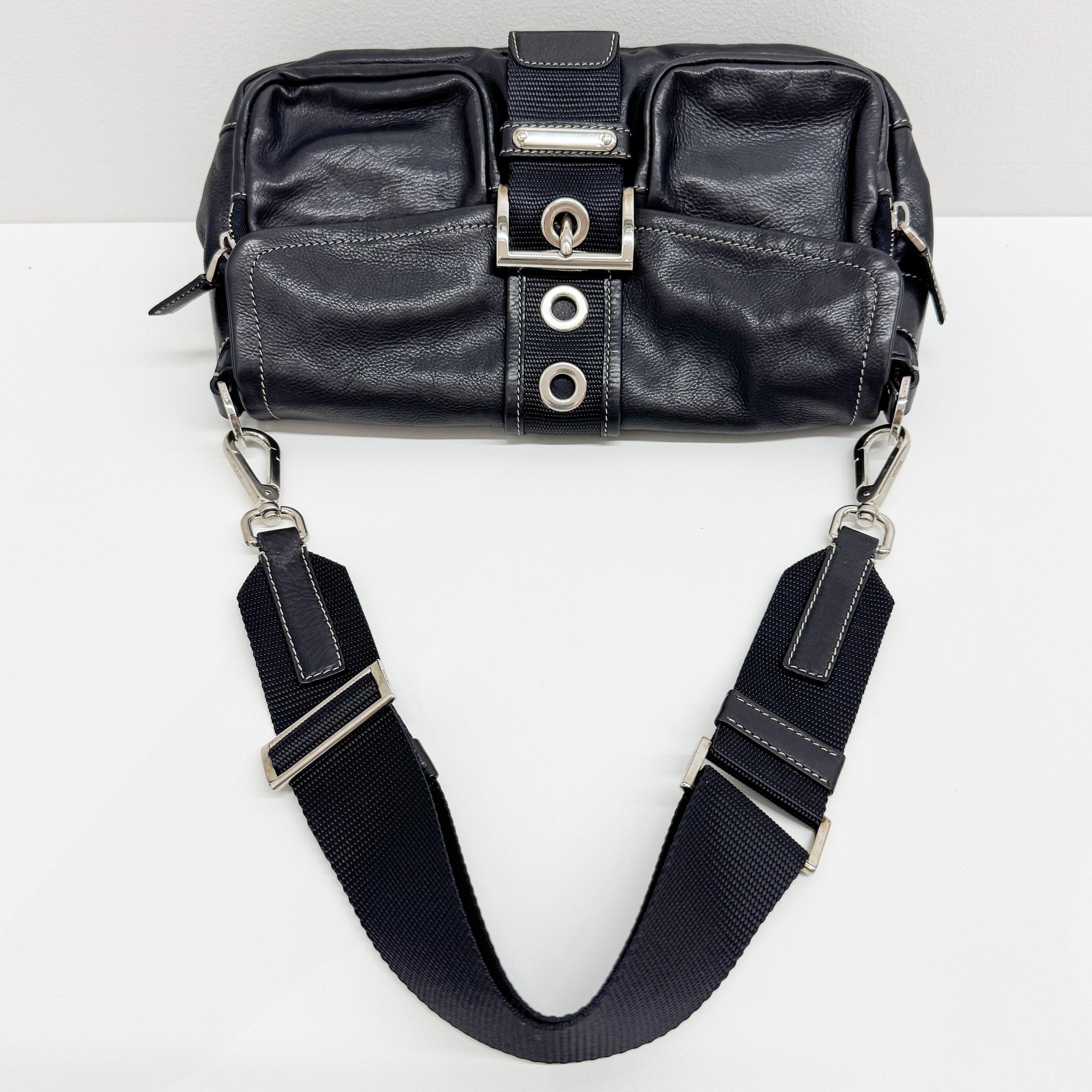 Black Leather Shoulder Bag