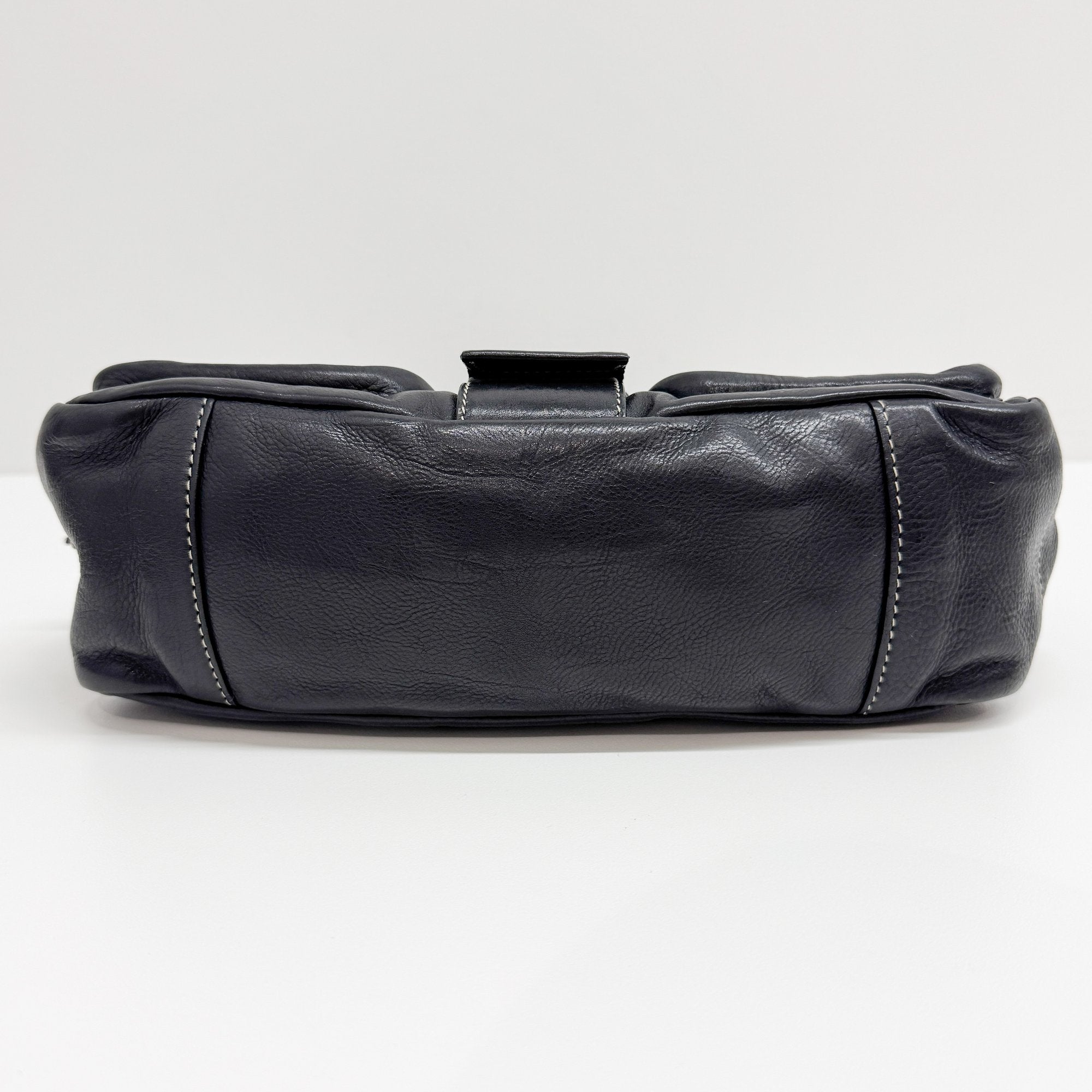 Black Leather Shoulder Bag