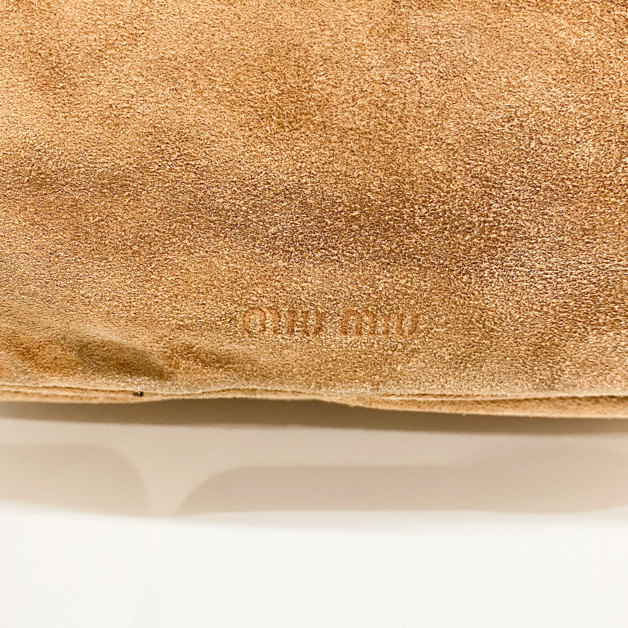 Brown Suede Beaded Hand Bag