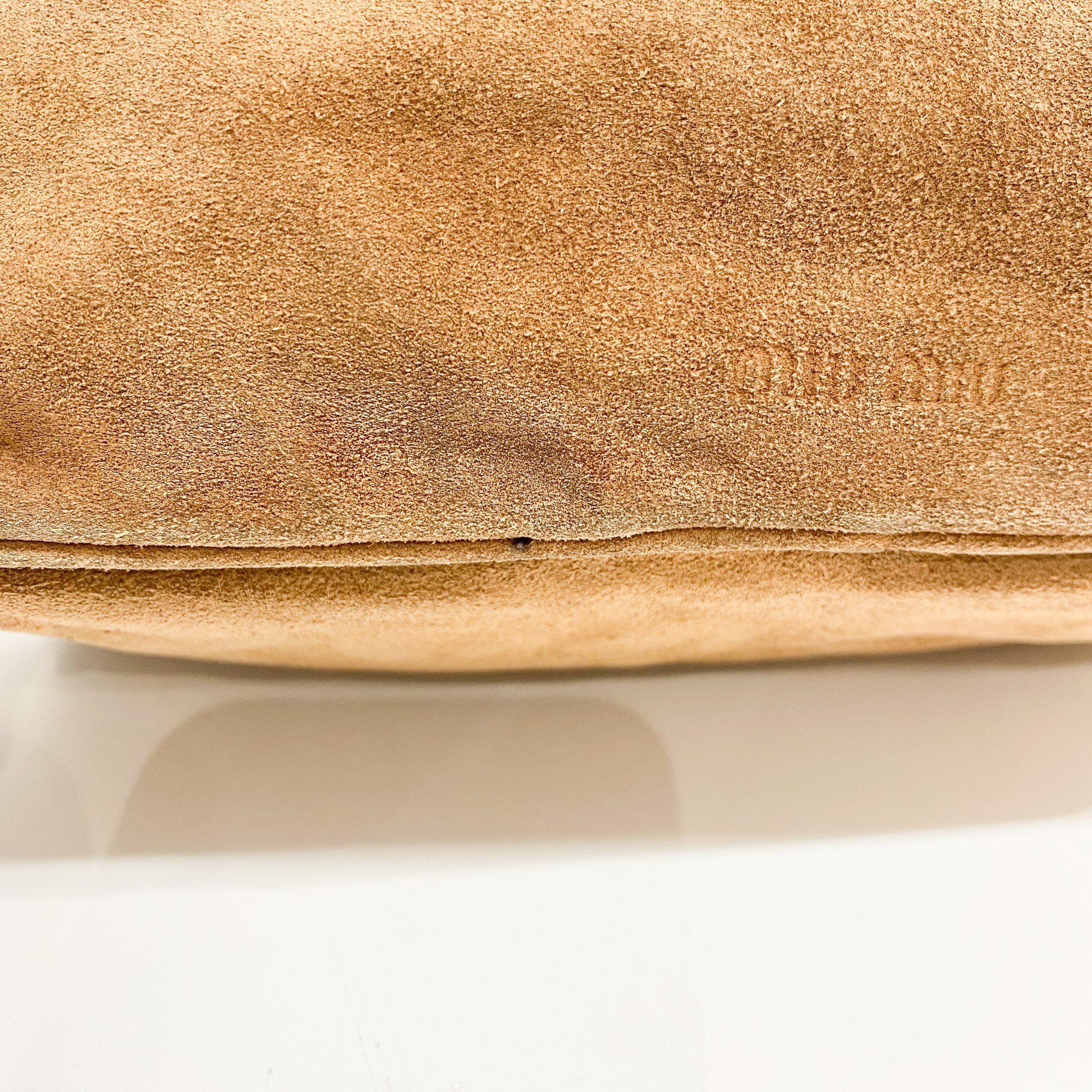 Brown Suede Beaded Hand Bag