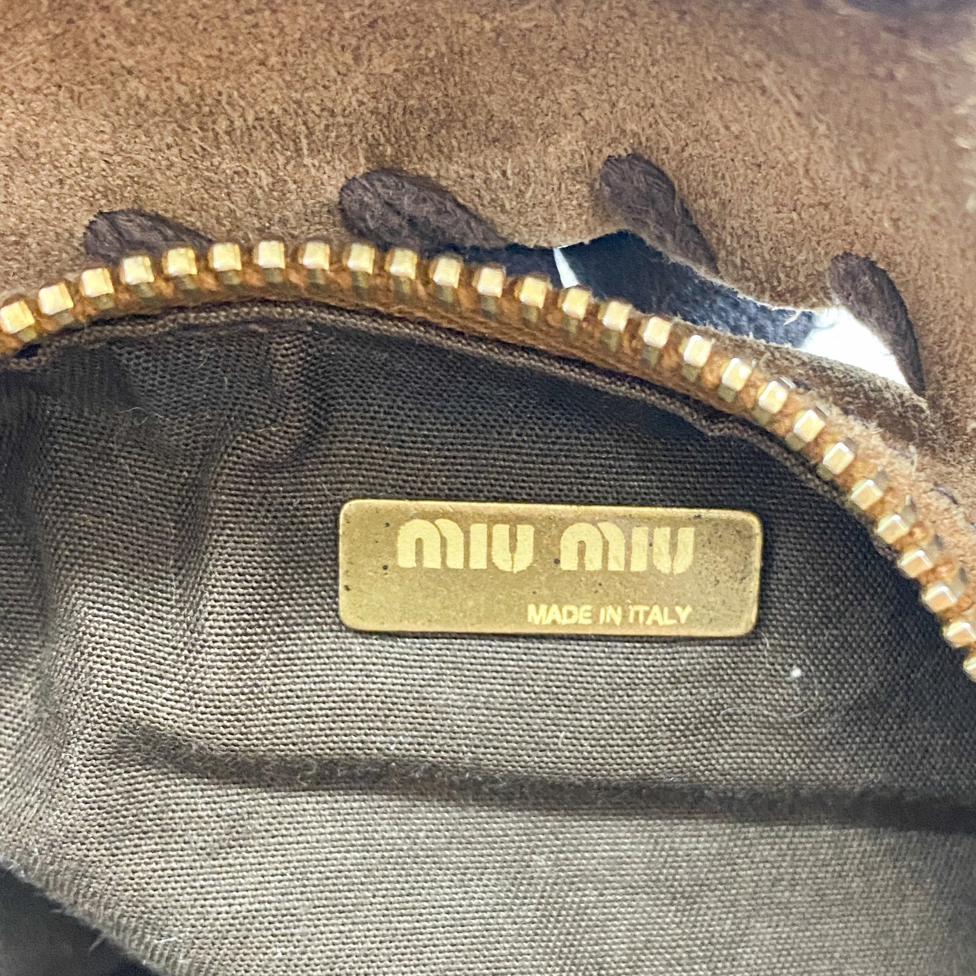 Brown Suede Beaded Hand Bag