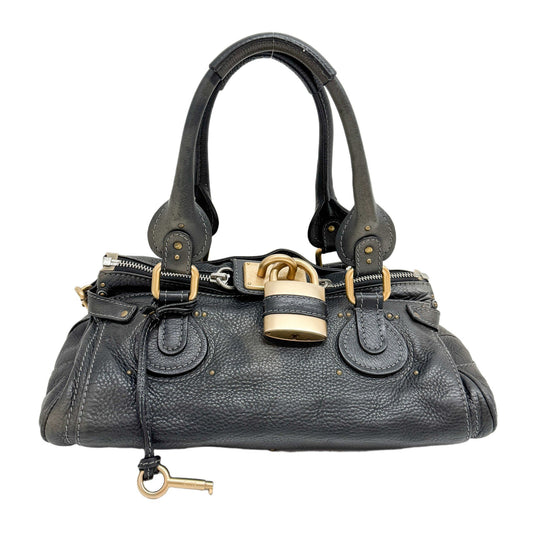 Paddington Grey Leather Shoulder Bag