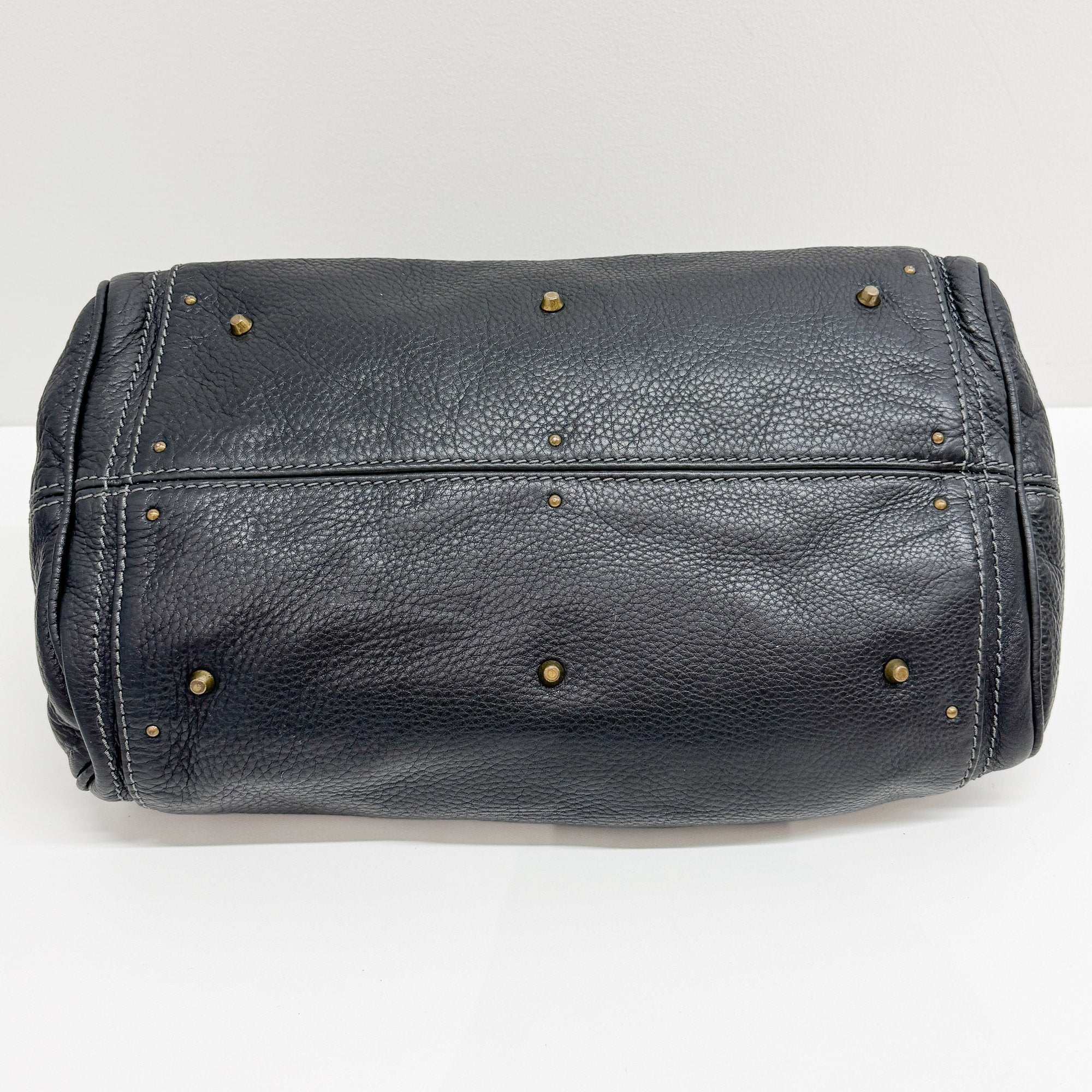 Paddington Grey Leather Shoulder Bag