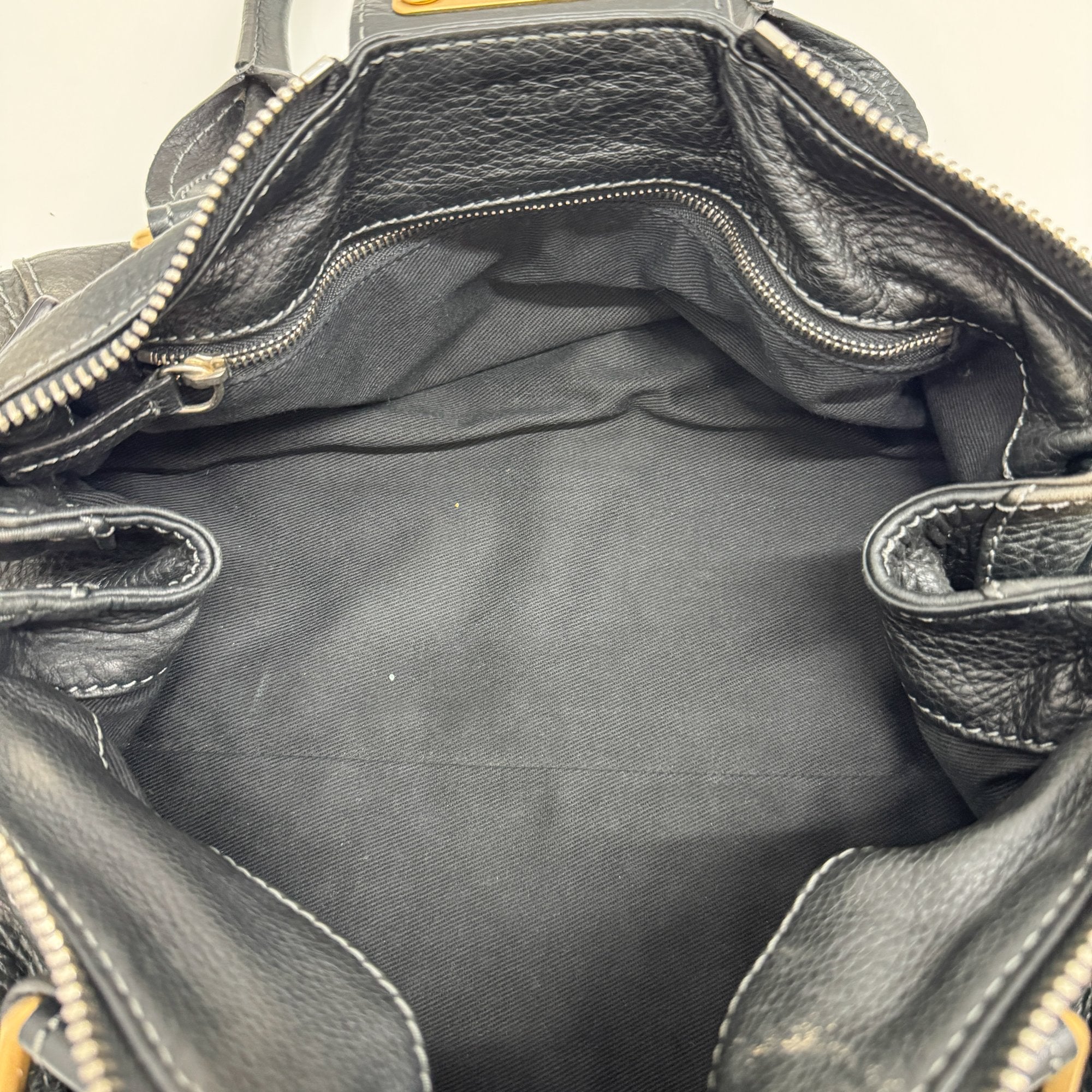 Paddington Grey Leather Shoulder Bag