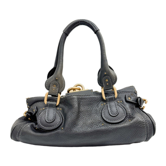 Paddington Grey Leather Shoulder Bag