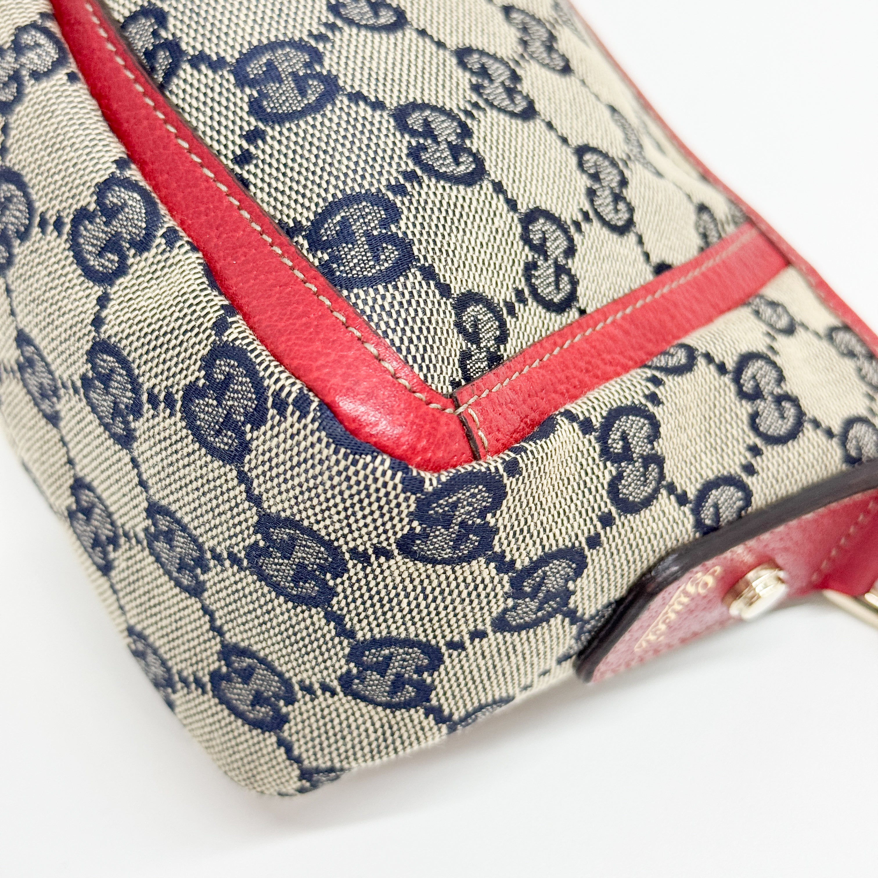 Abbey D-Ring Red Canvas Shoulder Bag