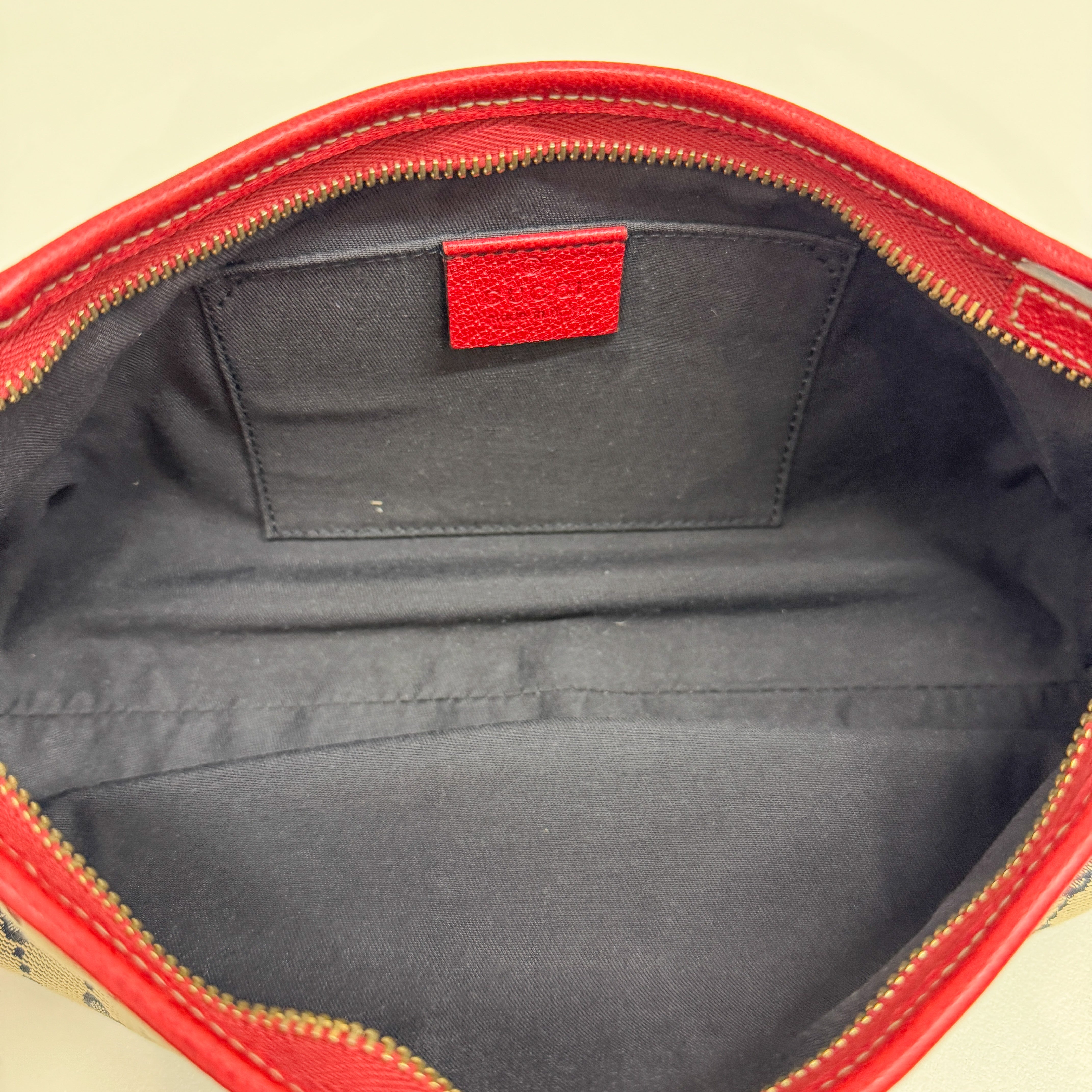 Abbey D-Ring Red Canvas Shoulder Bag