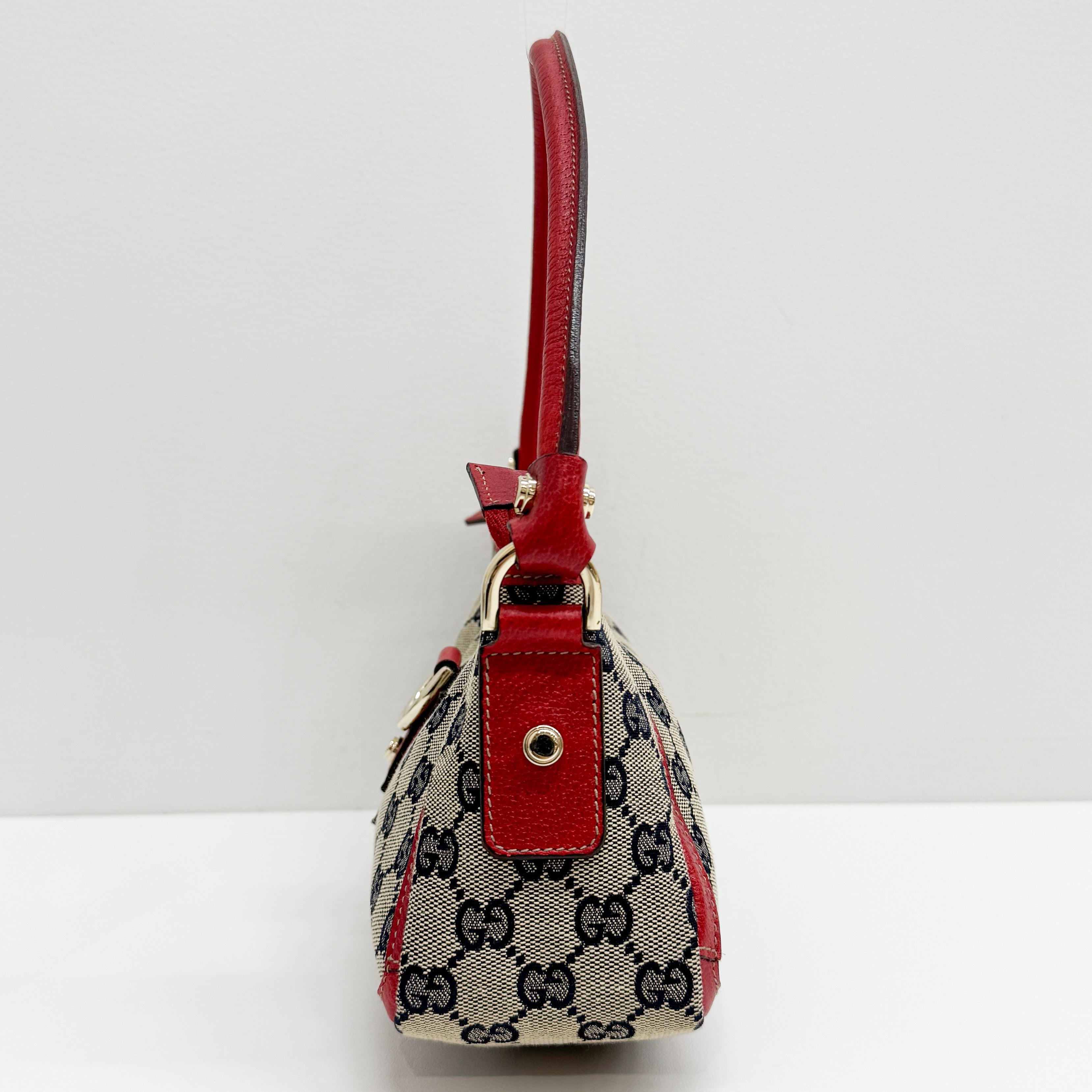 Abbey D-Ring Red Canvas Shoulder Bag