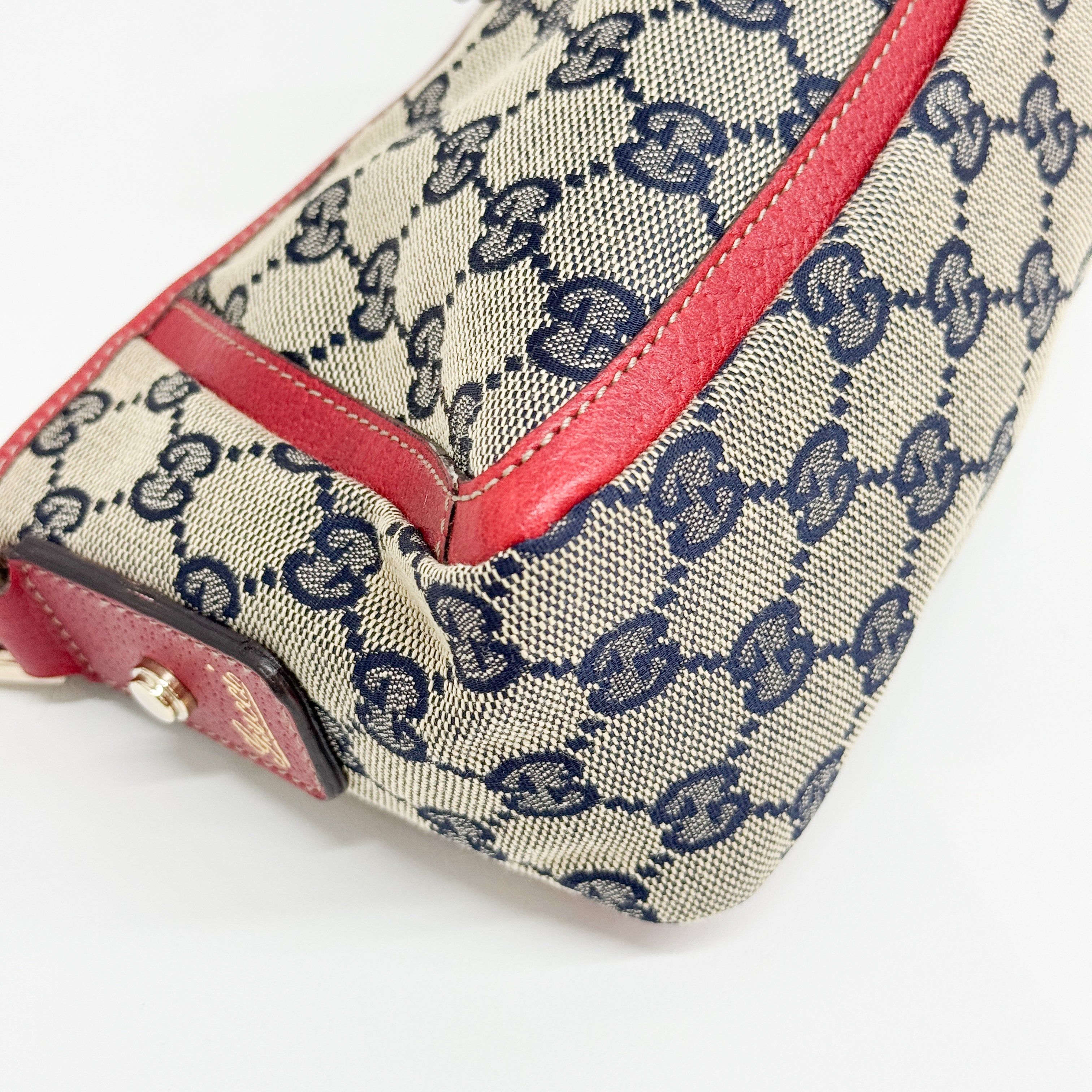 Abbey D-Ring Red Canvas Shoulder Bag