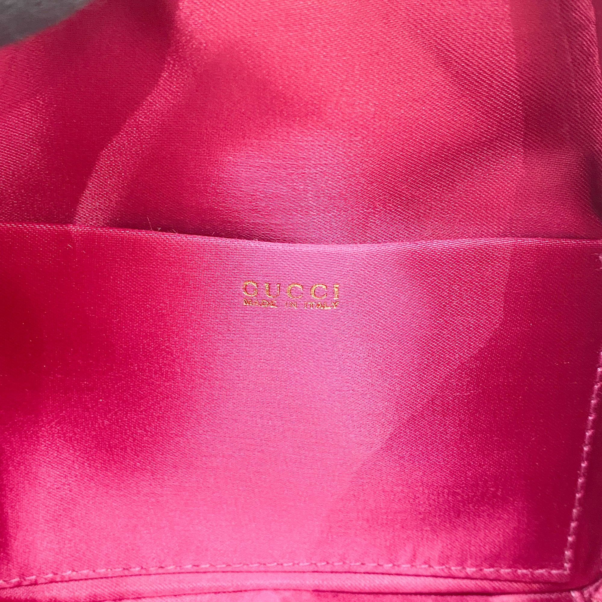 Horsebit Pink Satin Mini Backpack