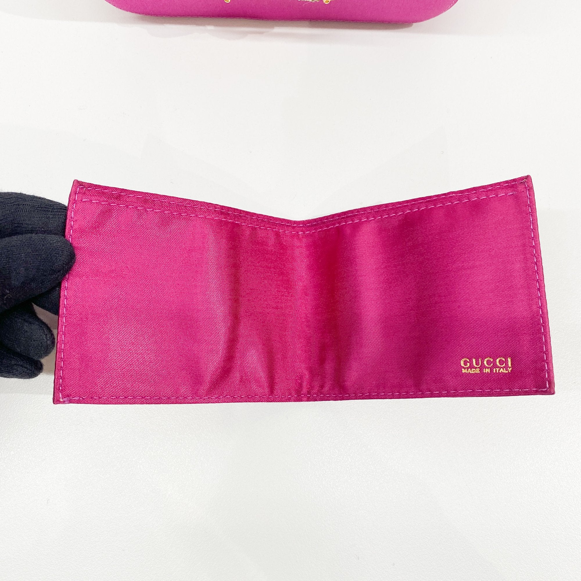 Horsebit Pink Satin Mini Backpack