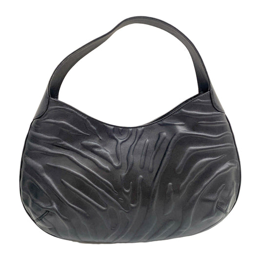 Panthere Black Leather Hobo Bag