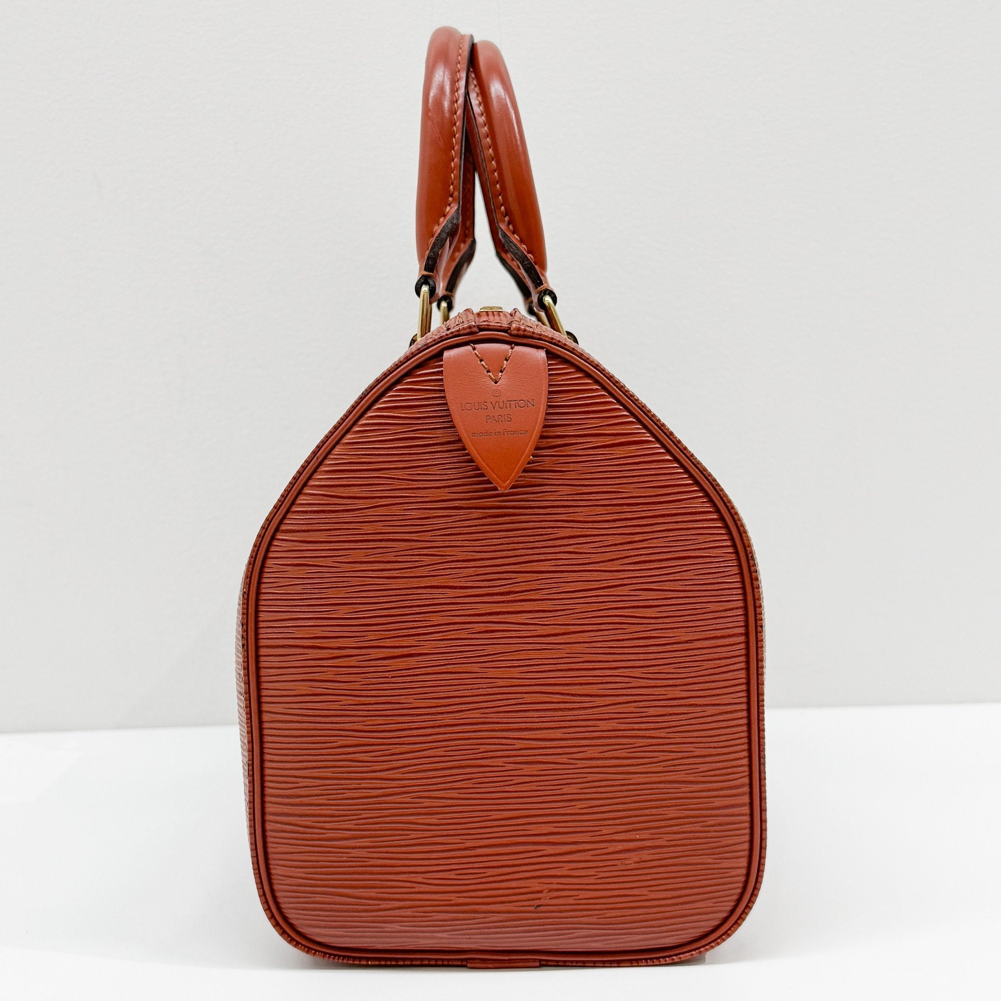Speedy 25 Caramel Brown Leather Hand Bag