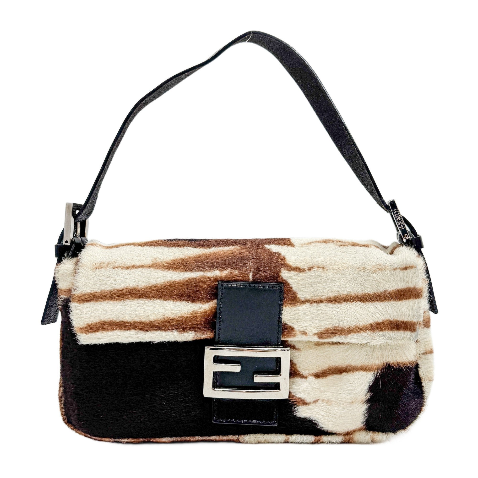 Baguette Brown Pony Hair Shoulder Bag