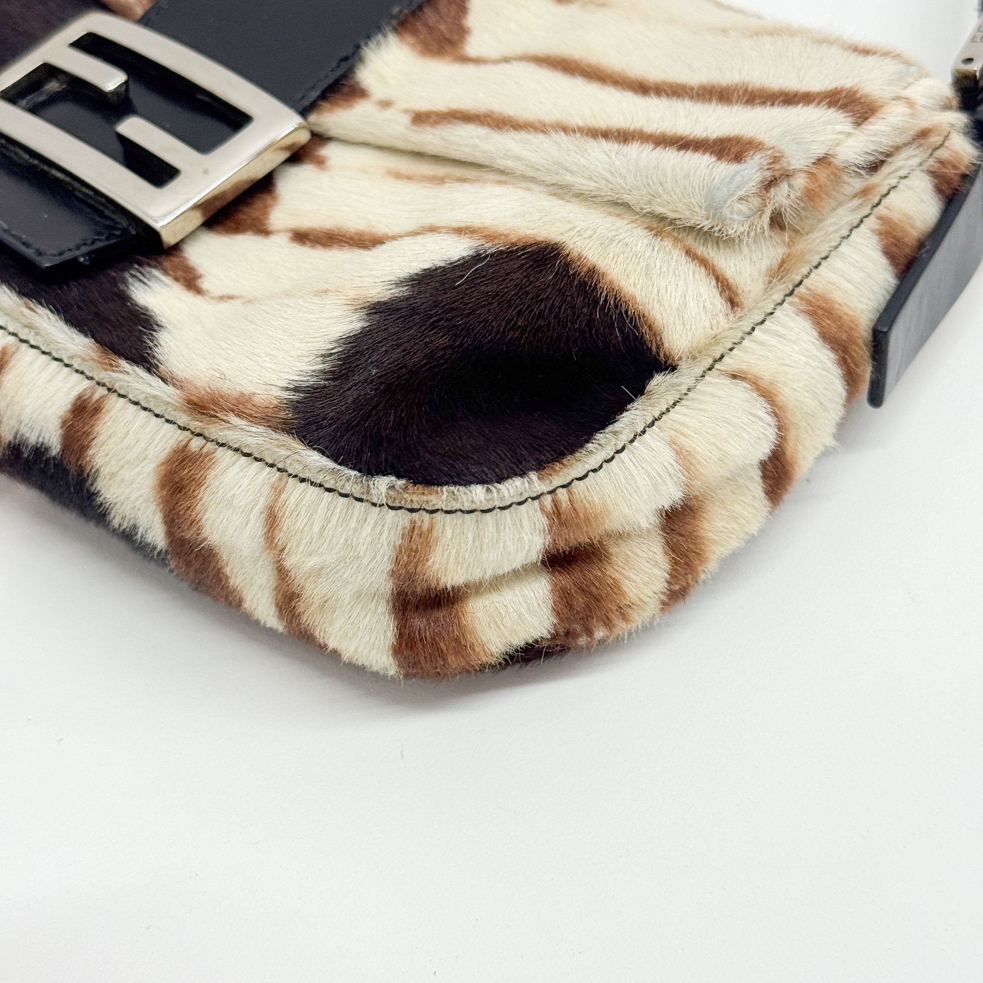 Baguette Brown Pony Hair Shoulder Bag