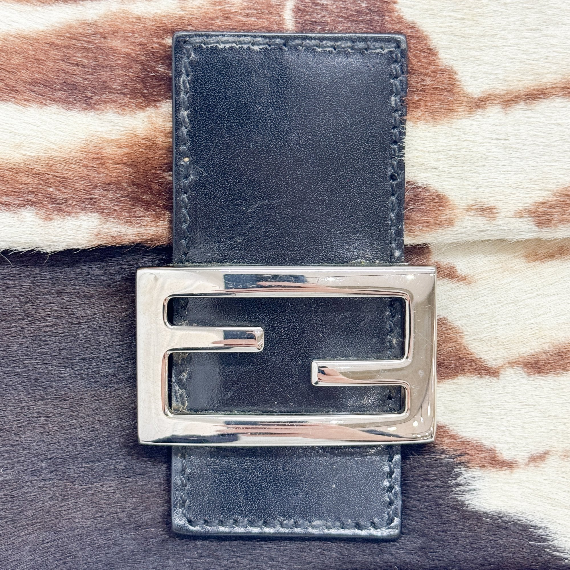 Baguette Brown Pony Hair Shoulder Bag