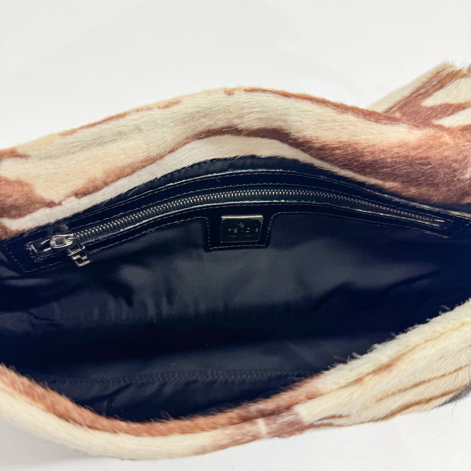 Baguette Brown Pony Hair Shoulder Bag