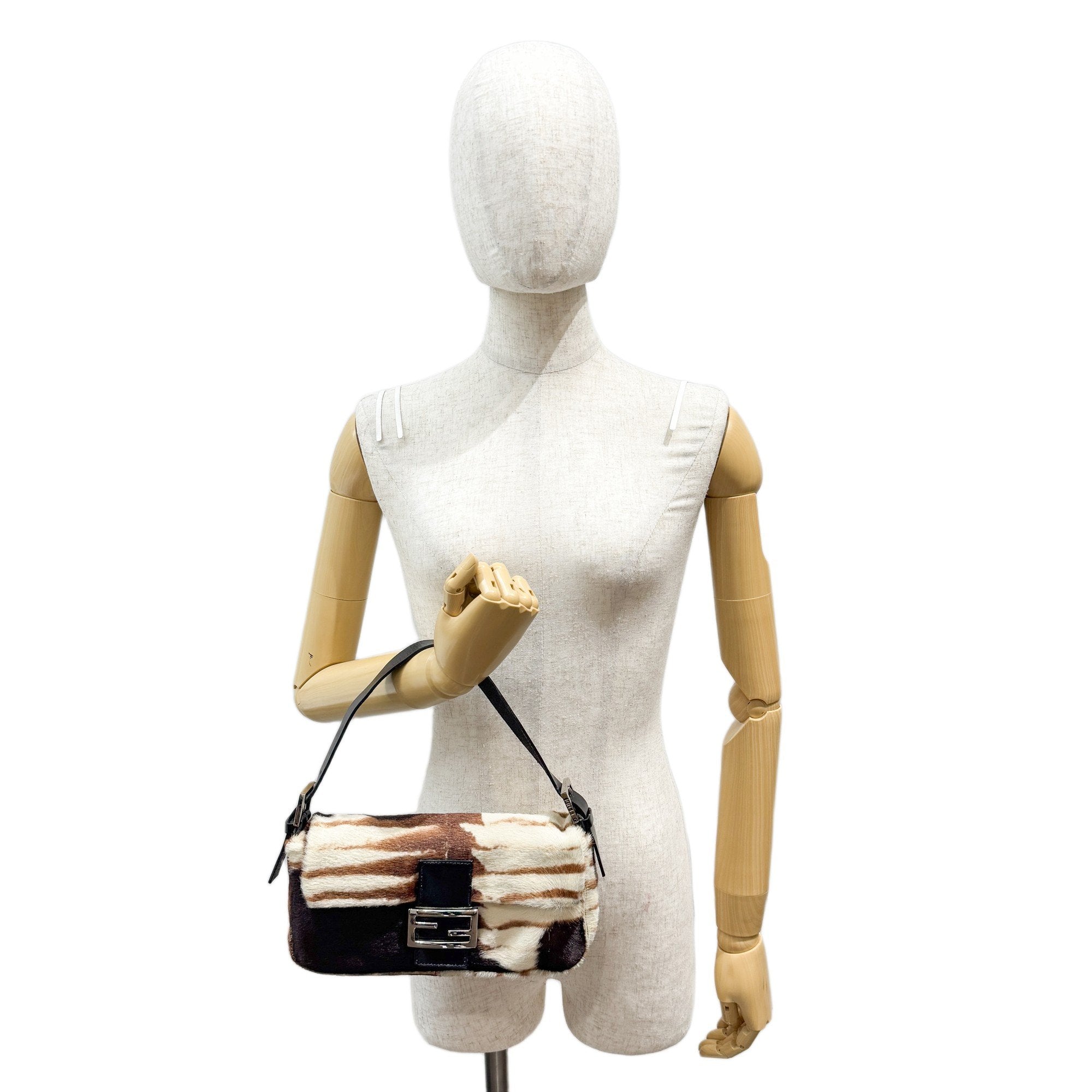 Baguette Brown Pony Hair Shoulder Bag