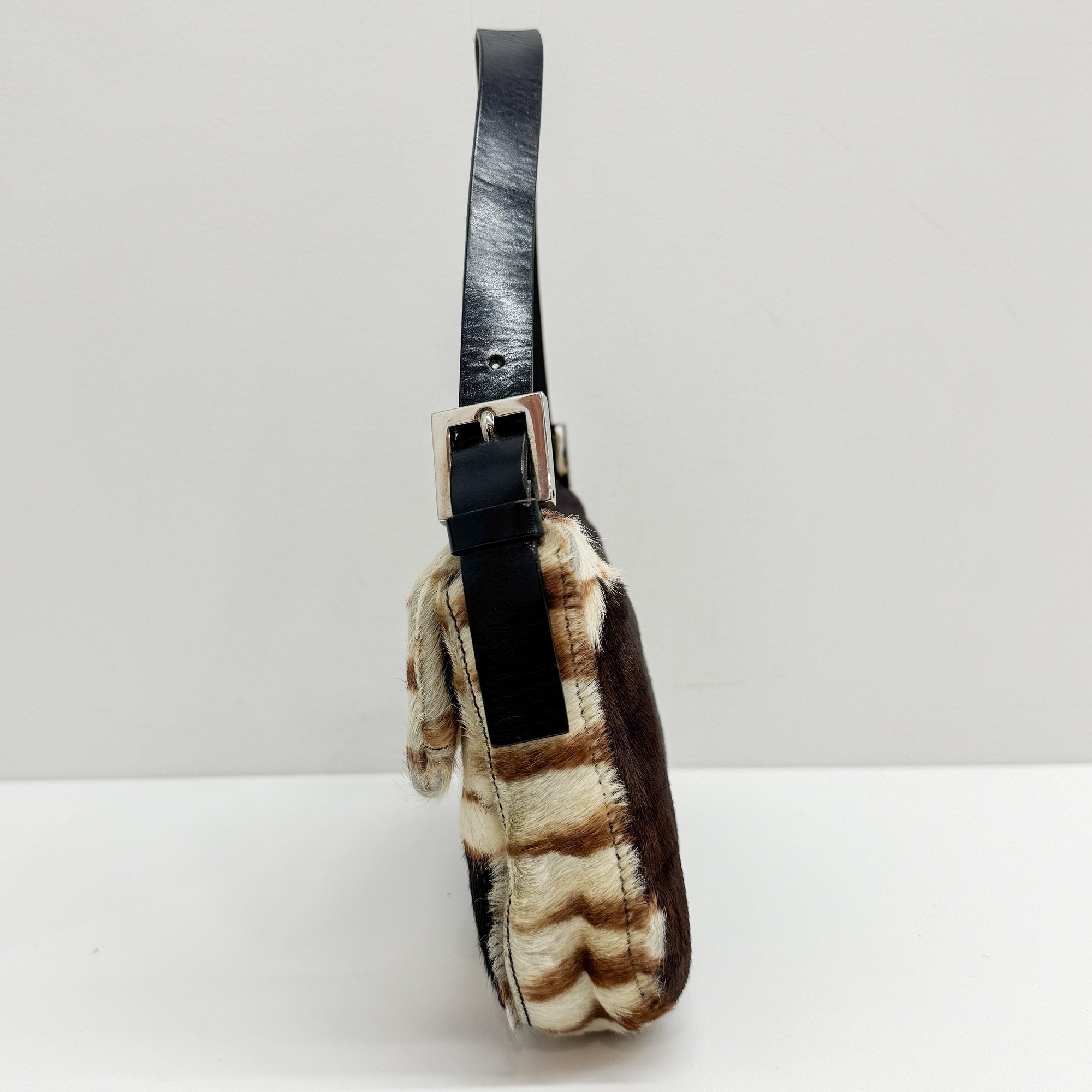 Baguette Brown Pony Hair Shoulder Bag