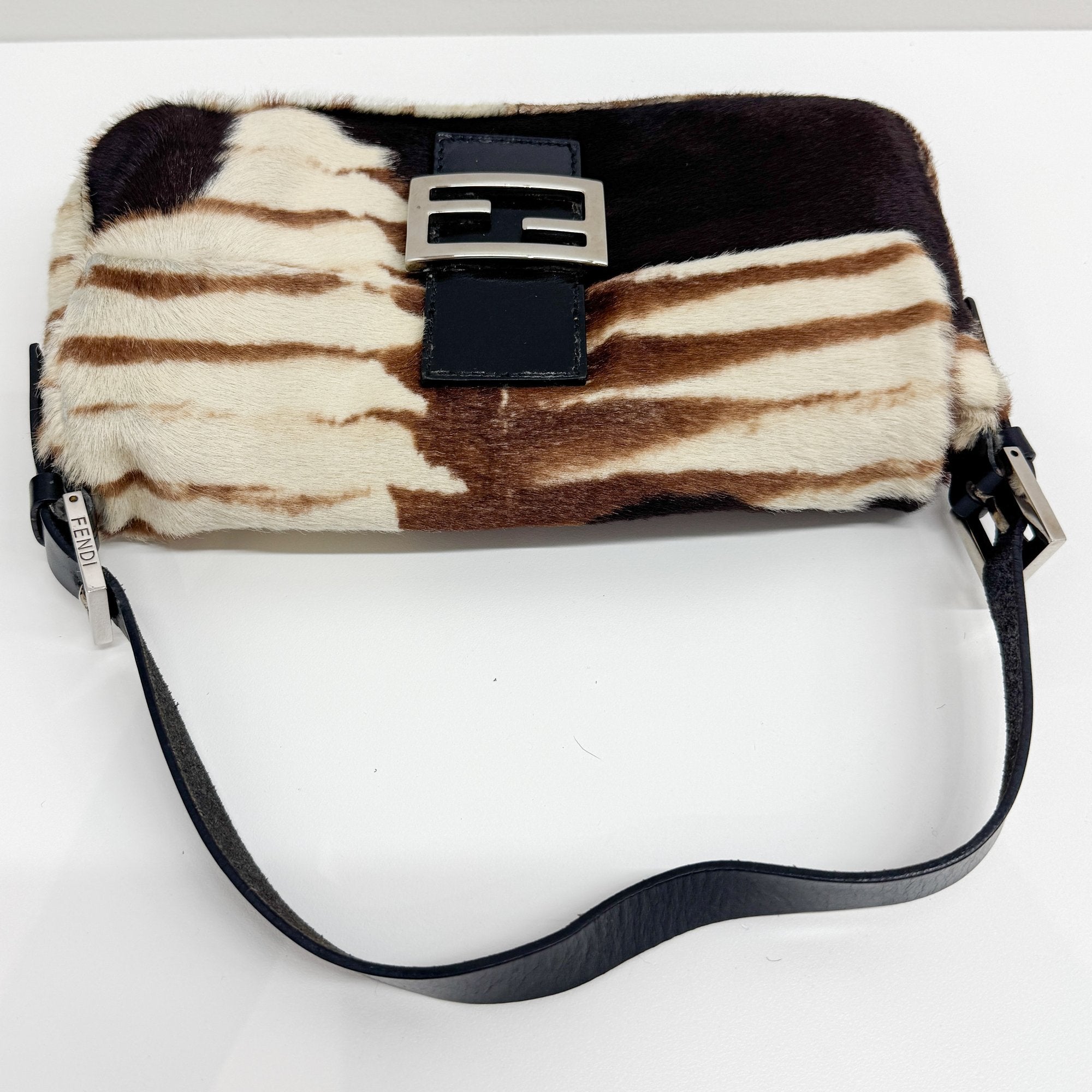 Baguette Brown Pony Hair Shoulder Bag