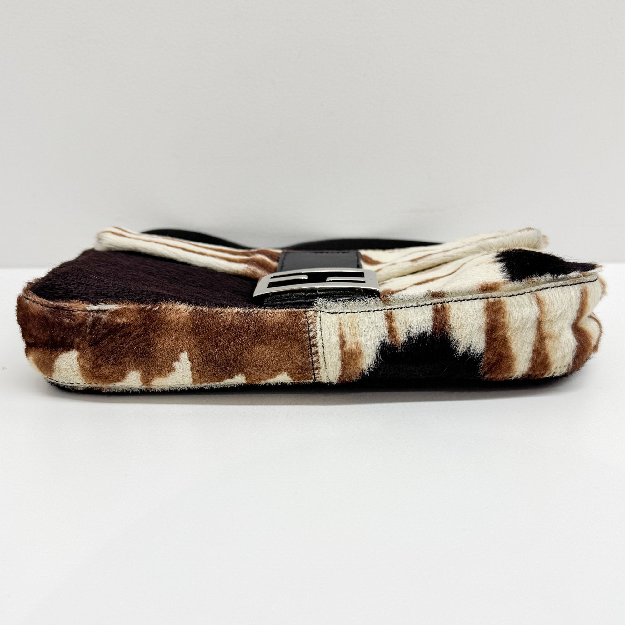 Baguette Brown Pony Hair Shoulder Bag