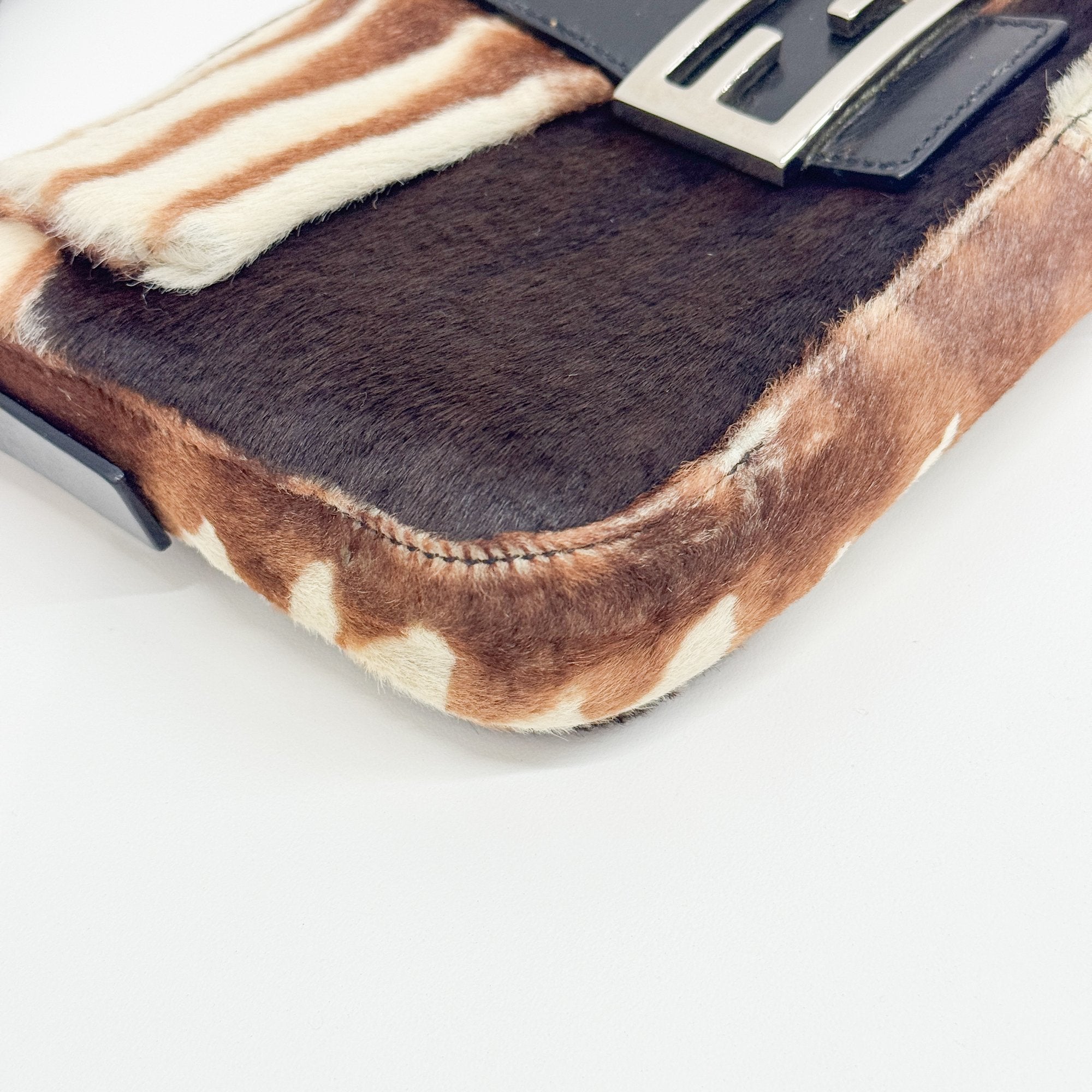 Baguette Brown Pony Hair Shoulder Bag