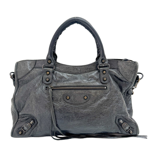 The City Deep Green Calfskin Leather Two Way Bag