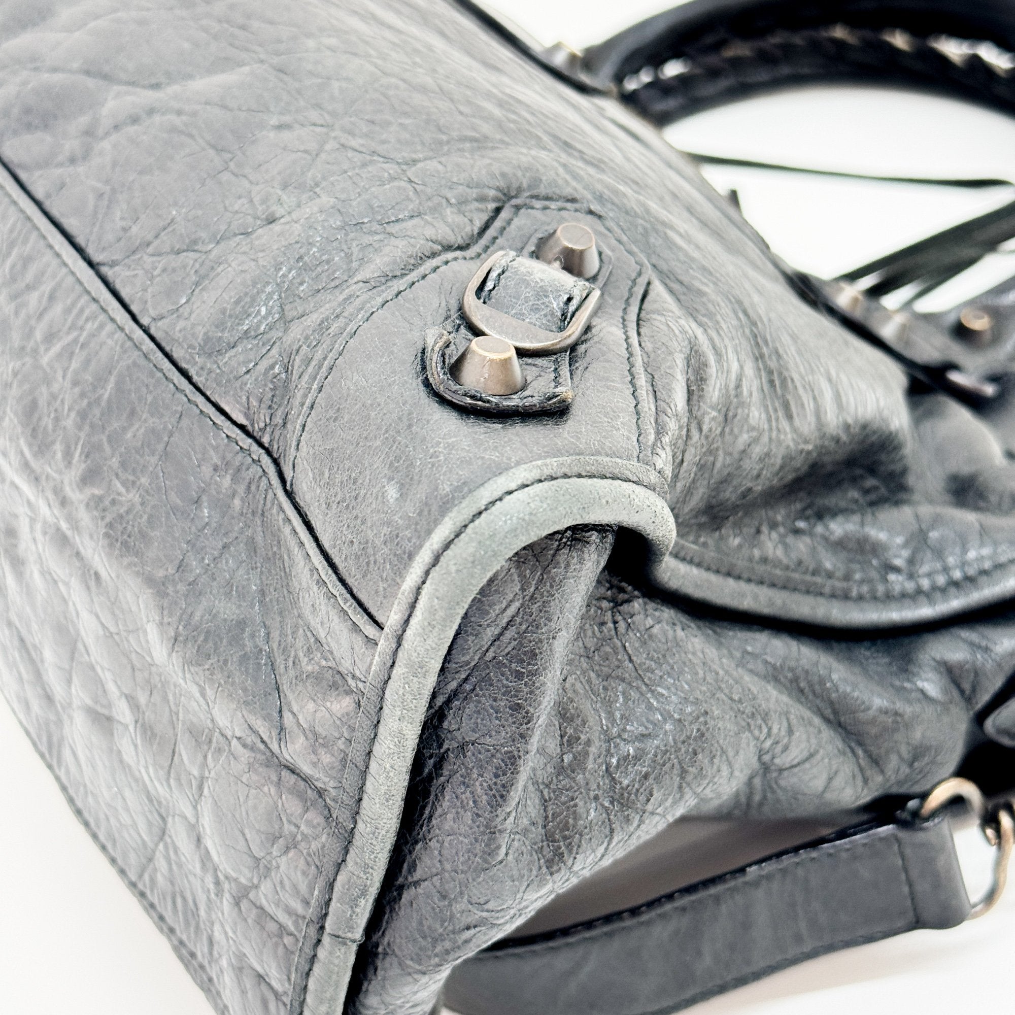 The City Deep Green Calfskin Leather Two Way Bag