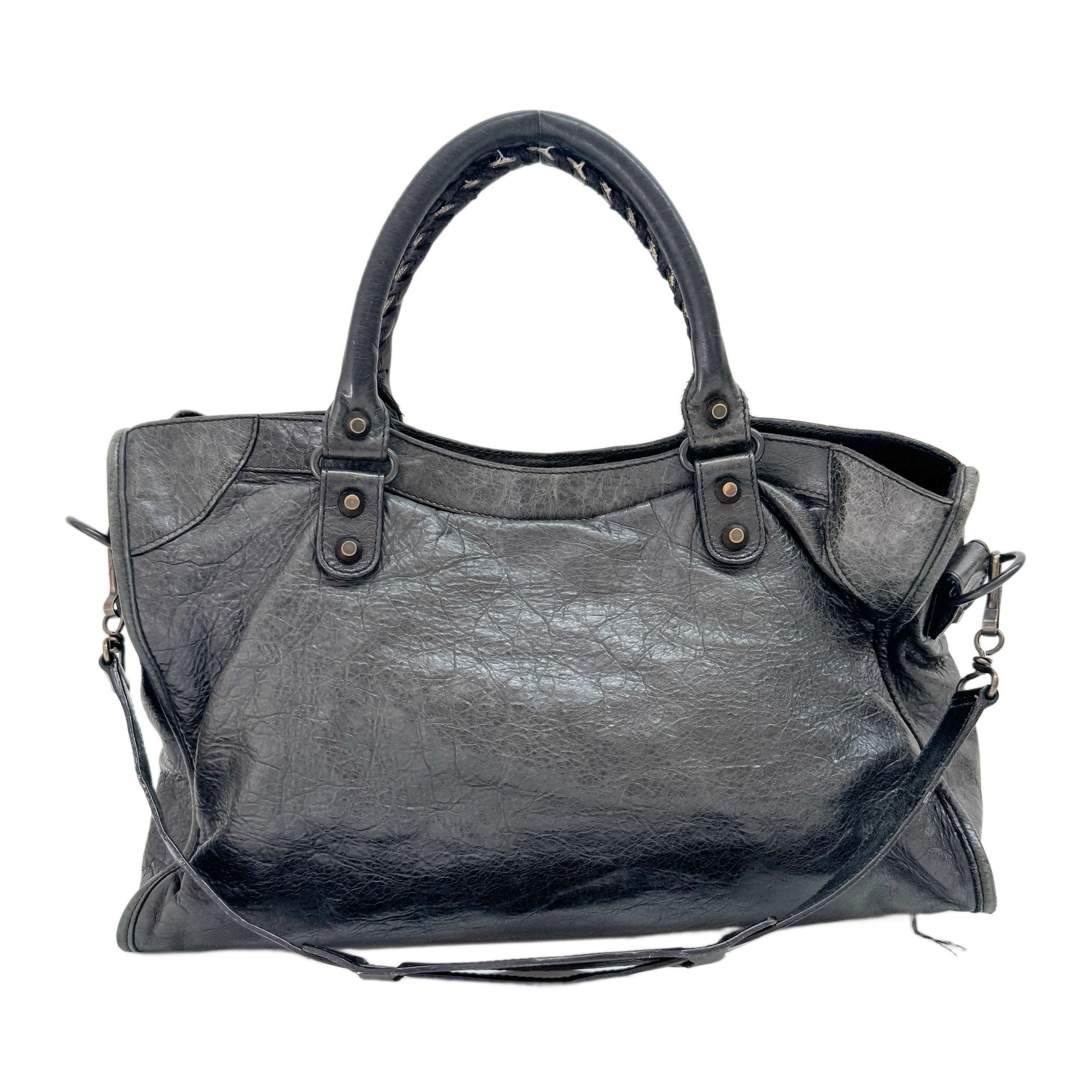 The City Deep Green Calfskin Leather Two Way Bag