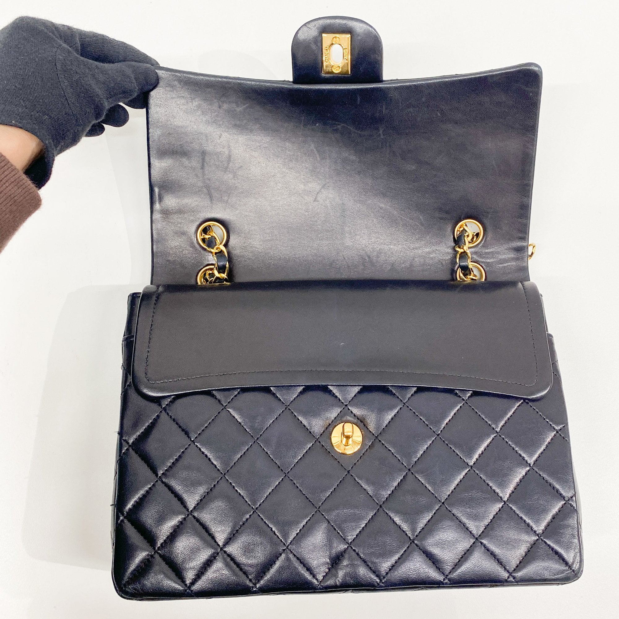 Classic Double Flap Black Shoulder Bag