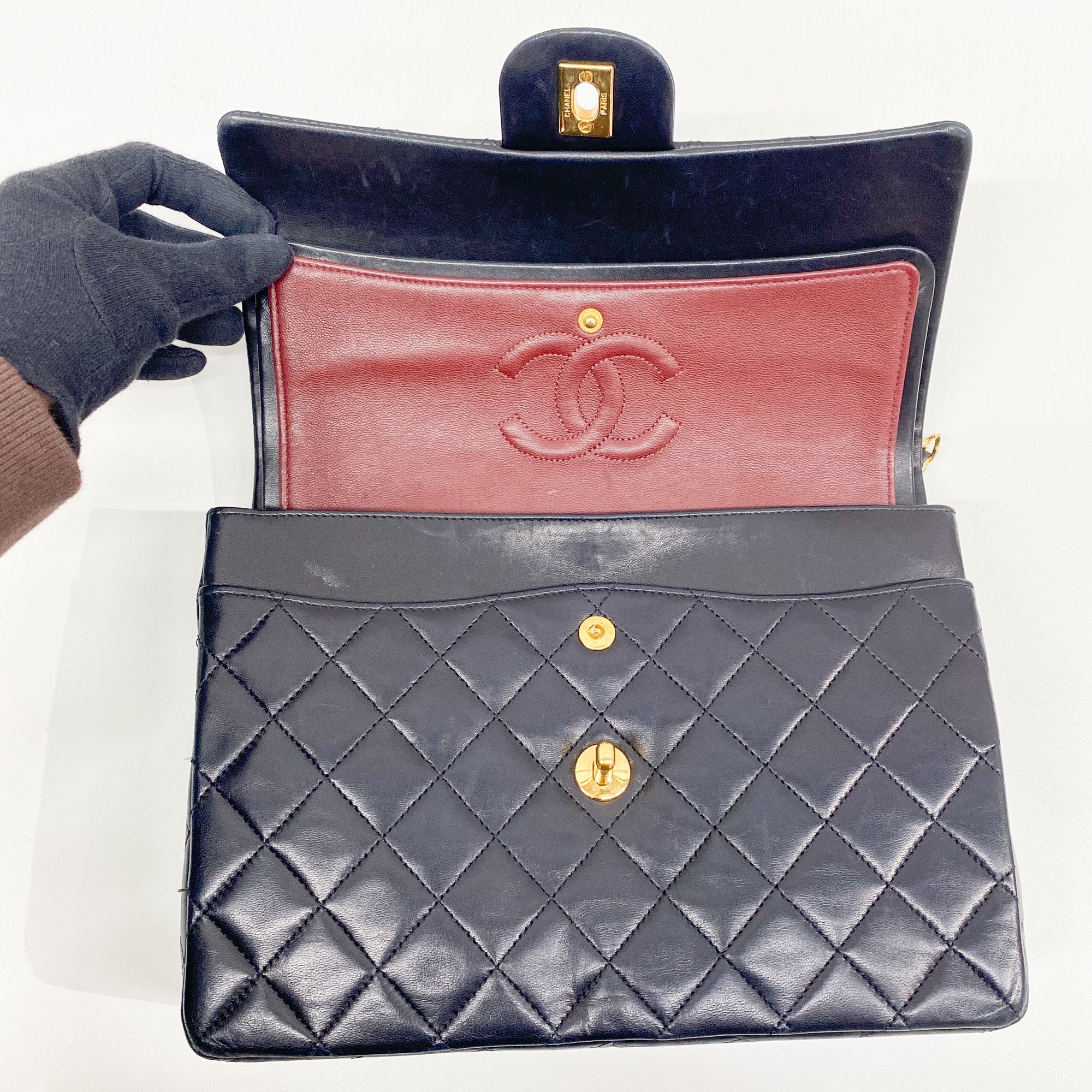 Classic Double Flap Black Shoulder Bag