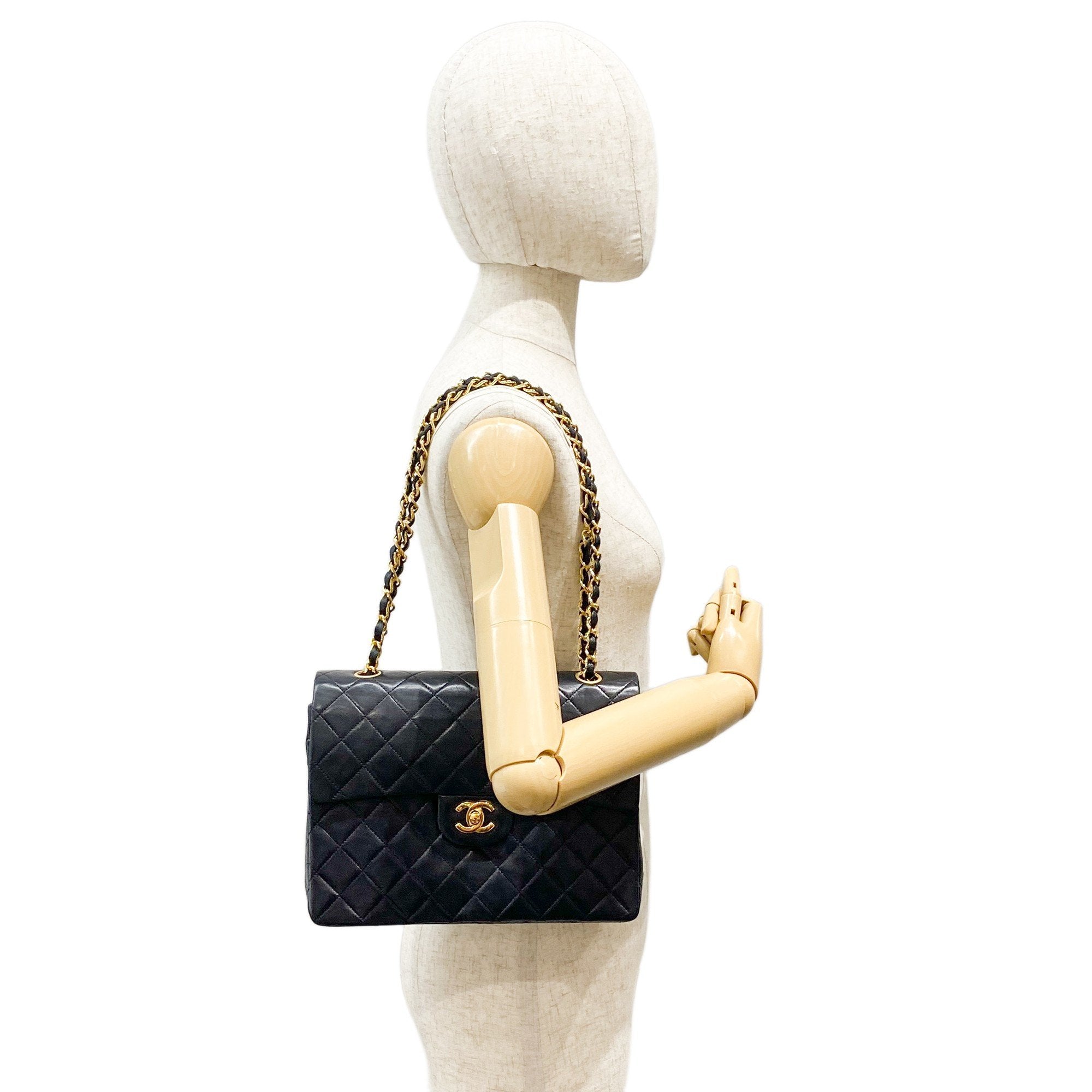 Classic Double Flap Black Shoulder Bag