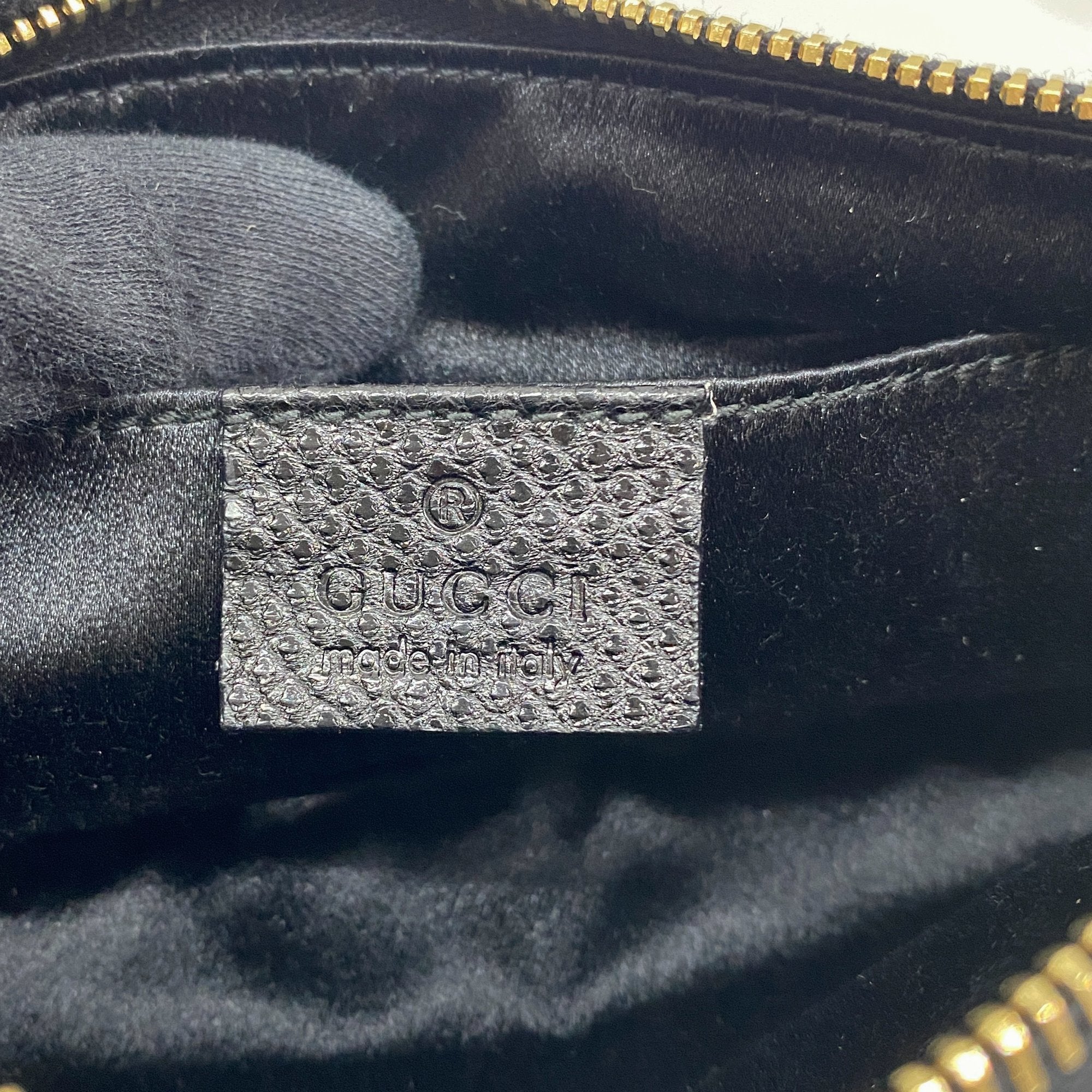 Black Sating Pochette Bag