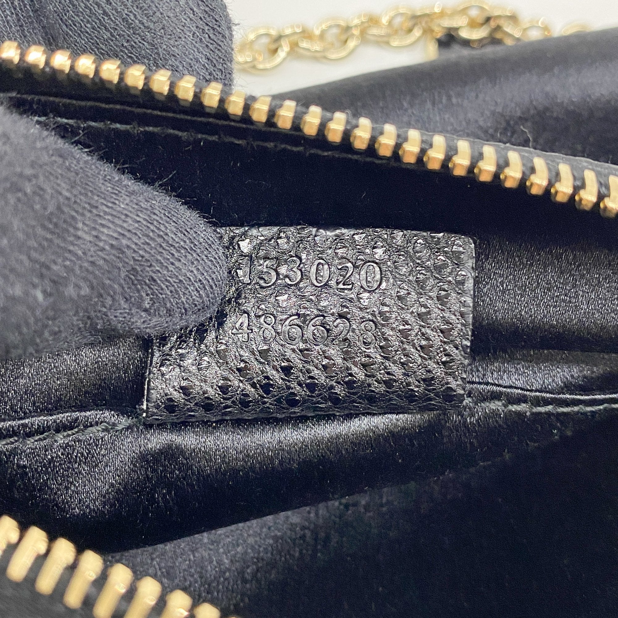 Black Sating Pochette Bag