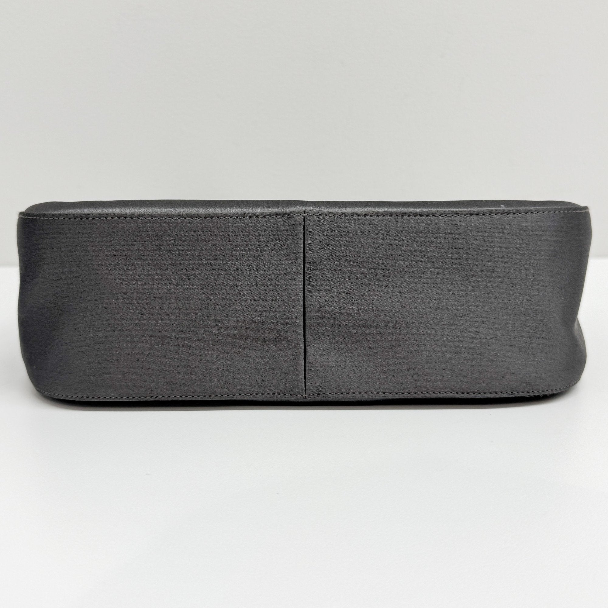 Silver Satin Shoulder Bag